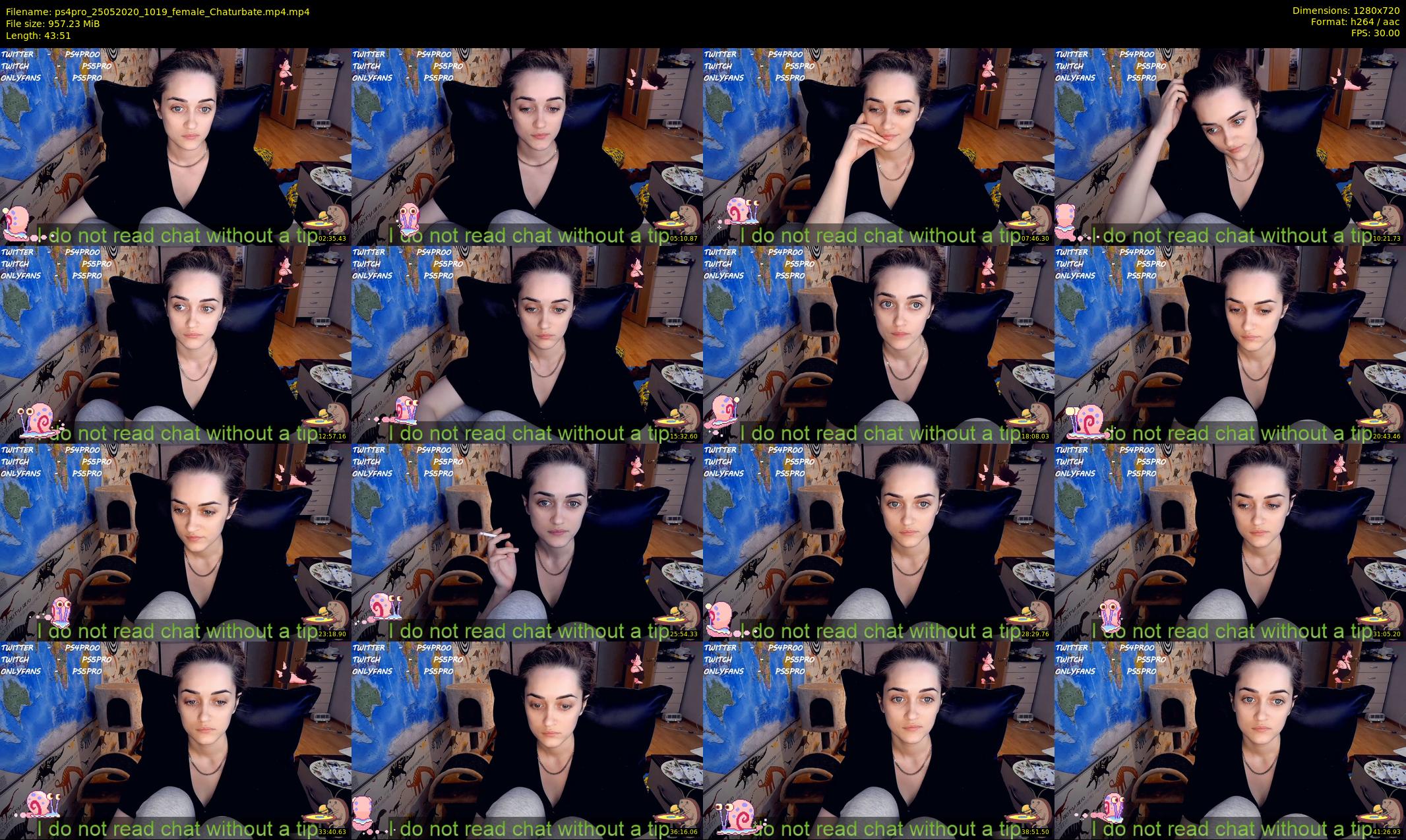 ps4pro — 44 minute Chaturbate female cam show recording, 720p, May 25, 2020