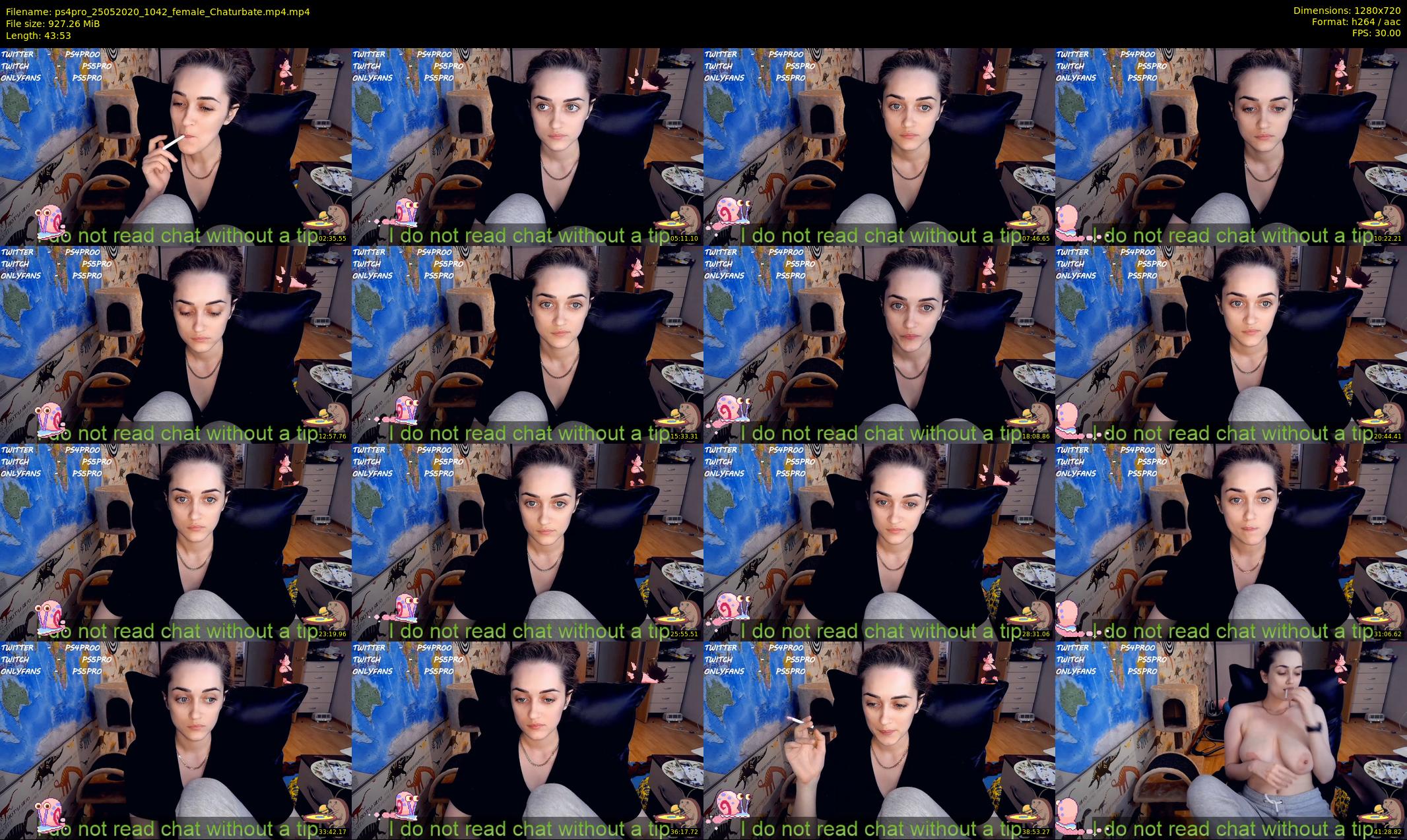 ps4pro — 44 minute Chaturbate female cam show recording, 720p, May 25, 2020