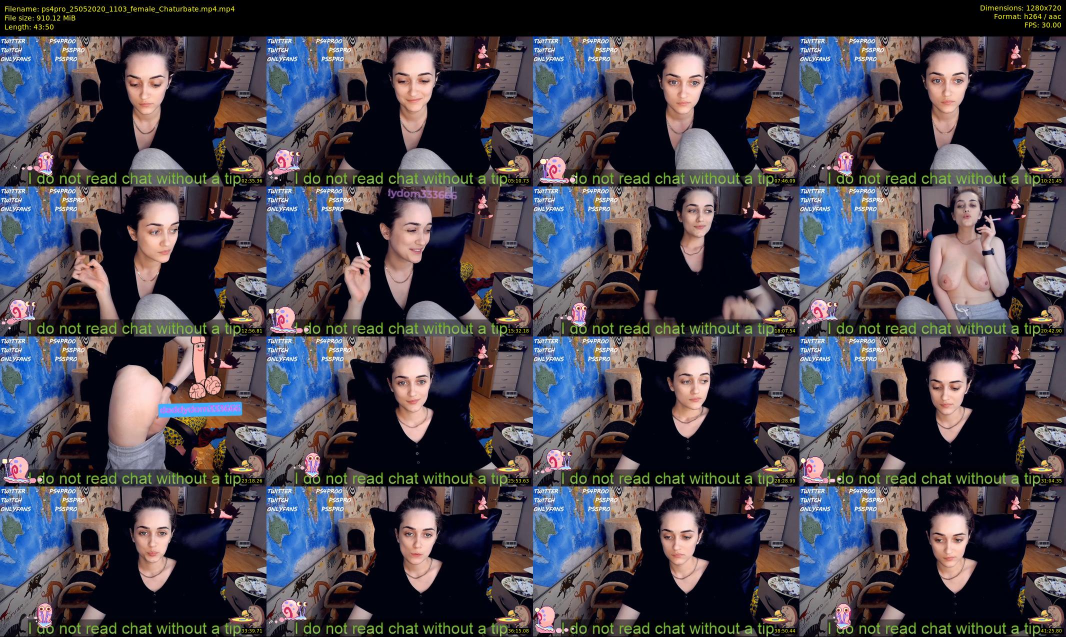 ps4pro — 44 minute Chaturbate female cam show recording, 720p, May 25, 2020
