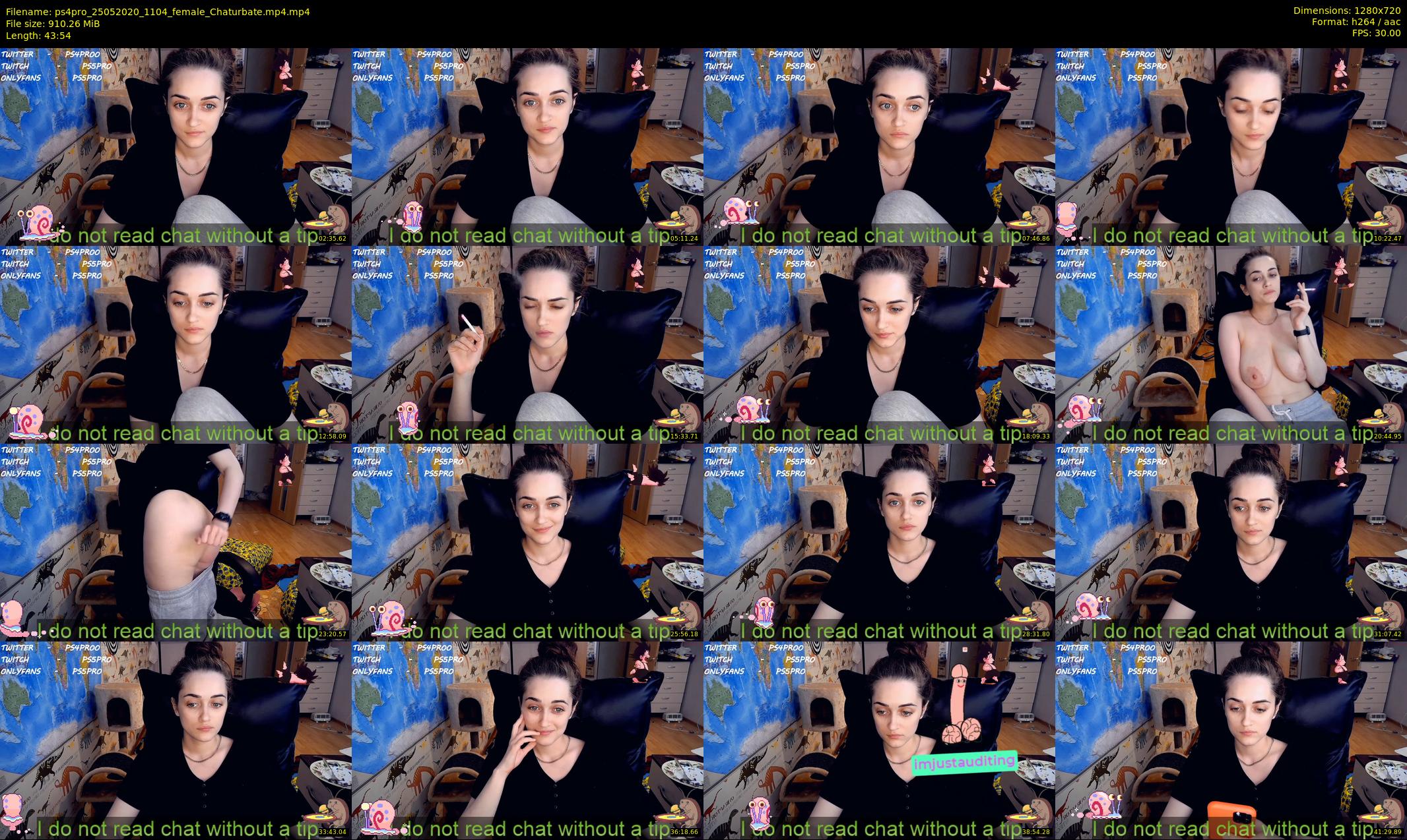 ps4pro — 44 minute Chaturbate female cam show recording, 720p, May 25, 2020