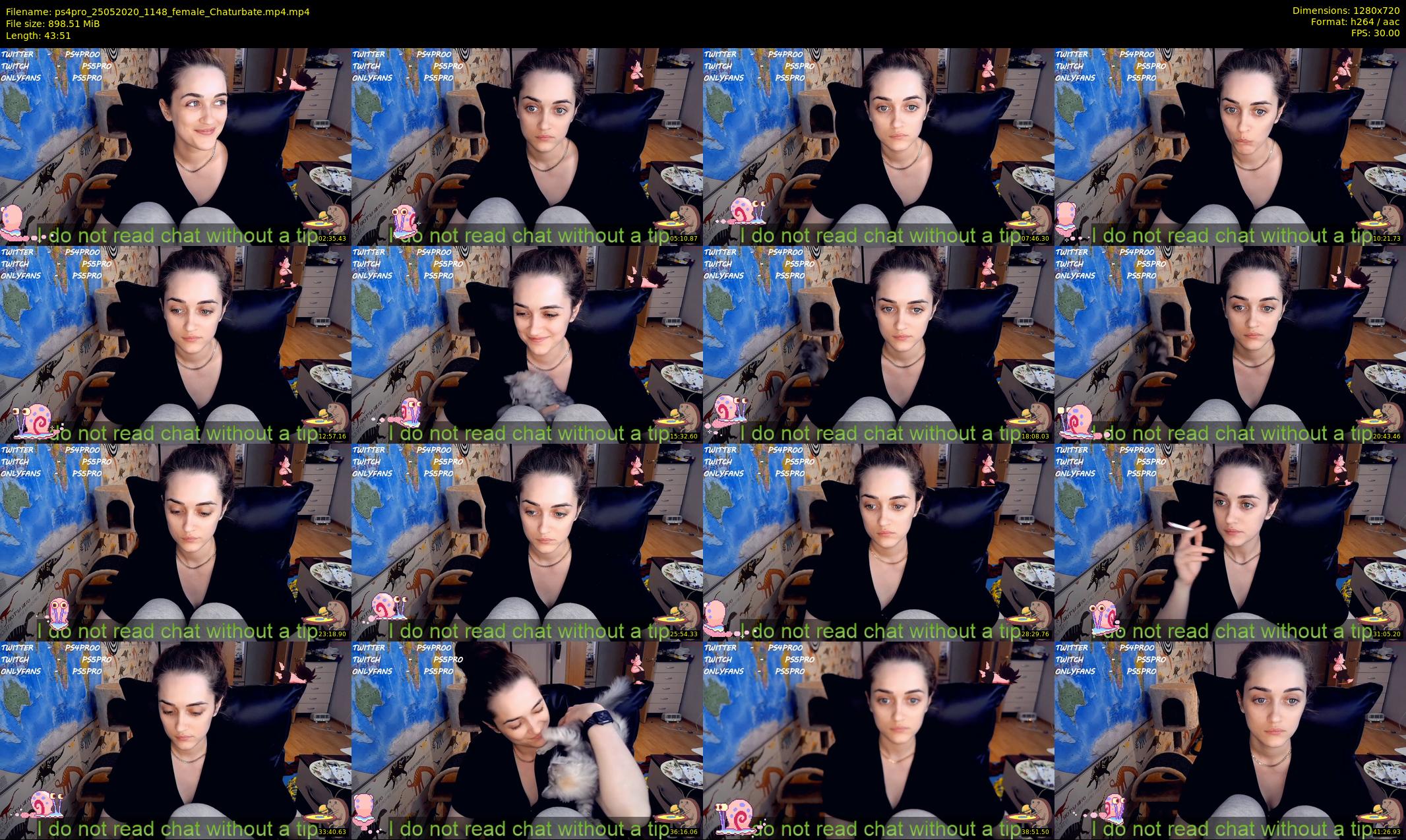 ps4pro — 44 minute Chaturbate female cam show recording, 720p, May 25, 2020