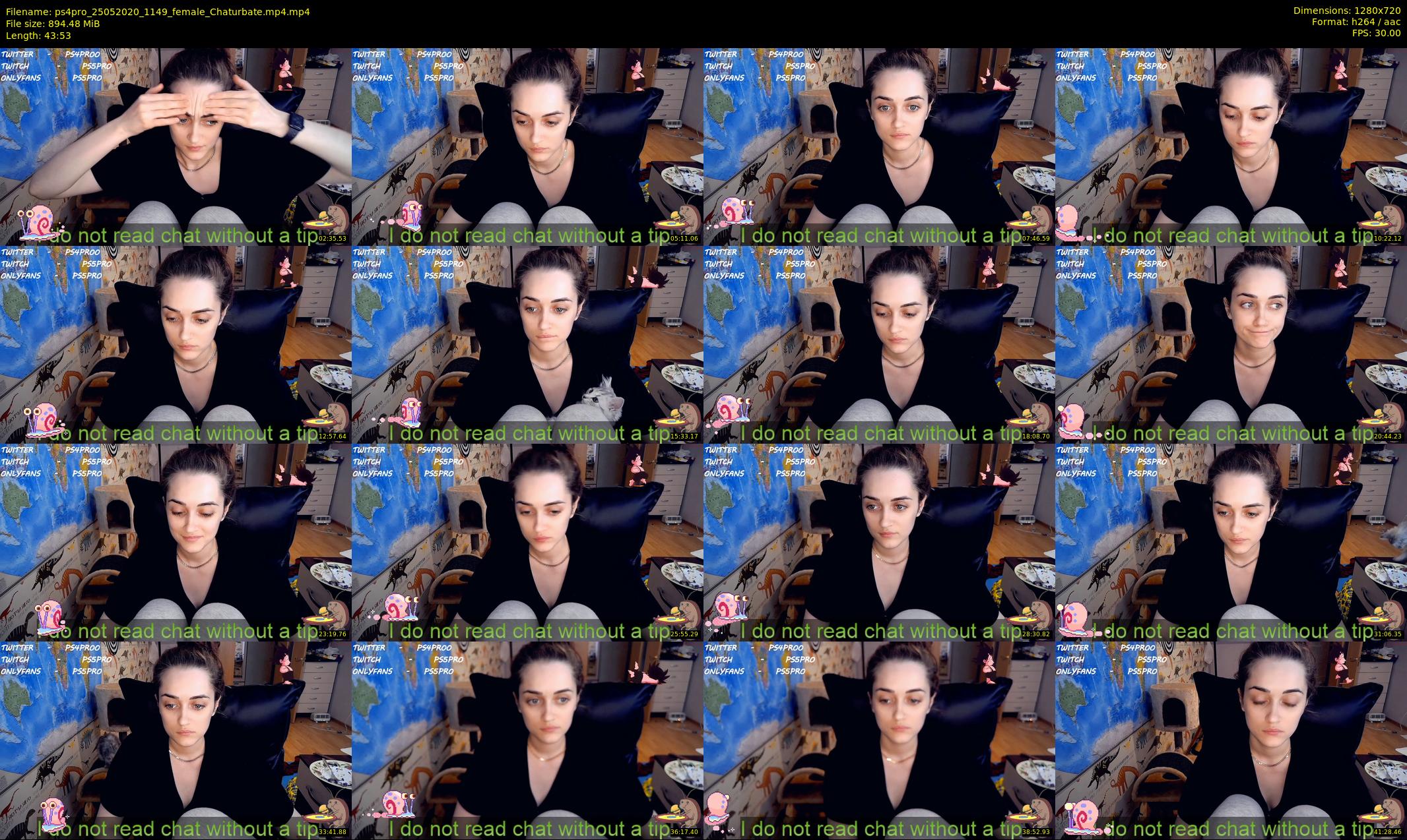 ps4pro — 44 minute Chaturbate female cam show recording, 720p, May 25, 2020