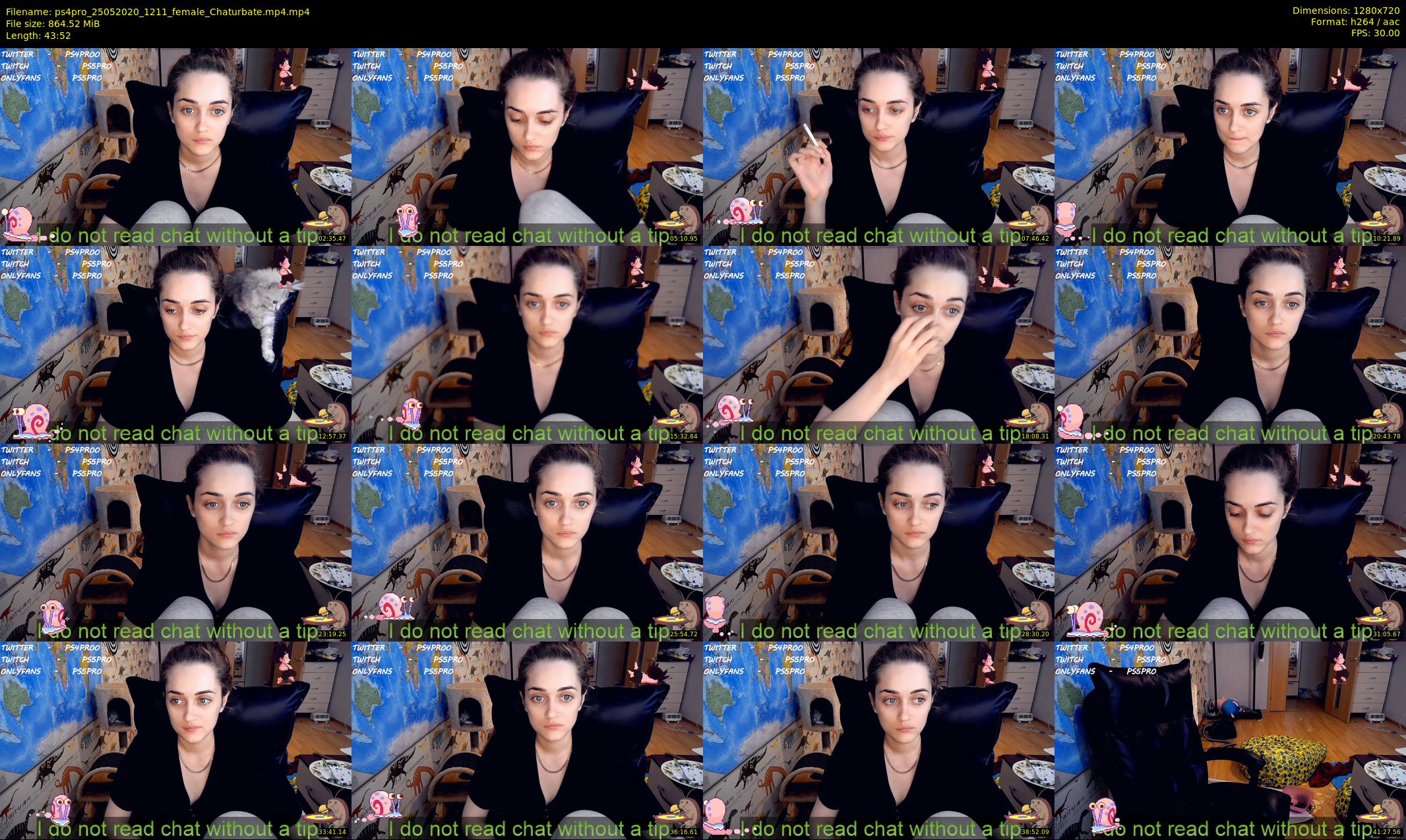 ps4pro — 44 minute Chaturbate female cam show recording, 720p, May 25, 2020