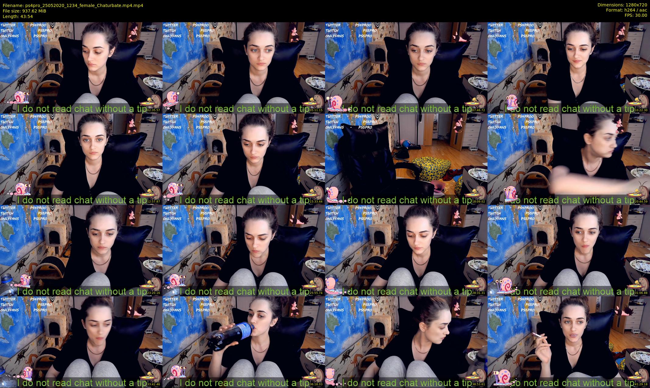 ps4pro — 44 minute Chaturbate female cam show recording, 720p, May 25, 2020