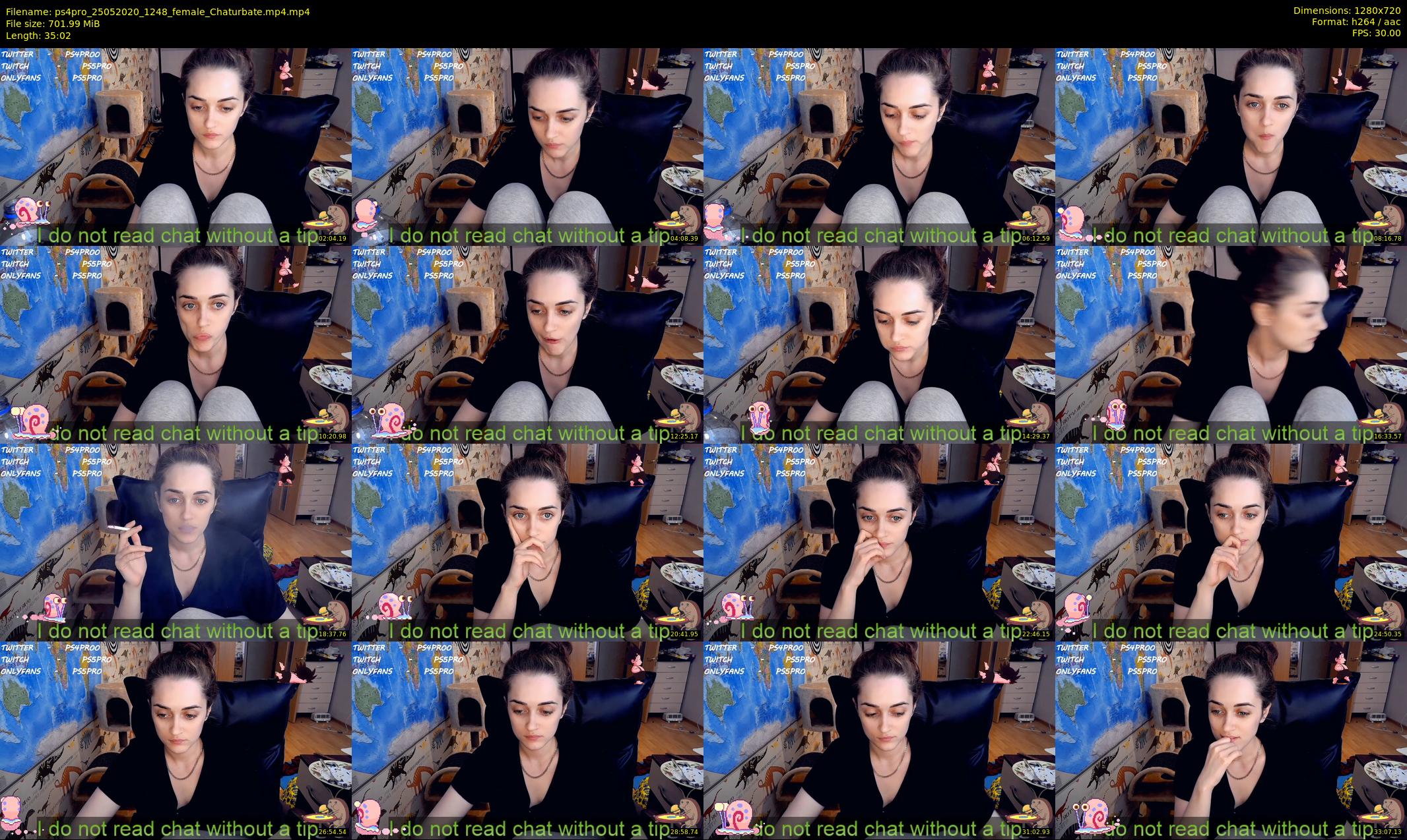 ps4pro — 36 minute Chaturbate female cam show recording, 720p, May 25, 2020