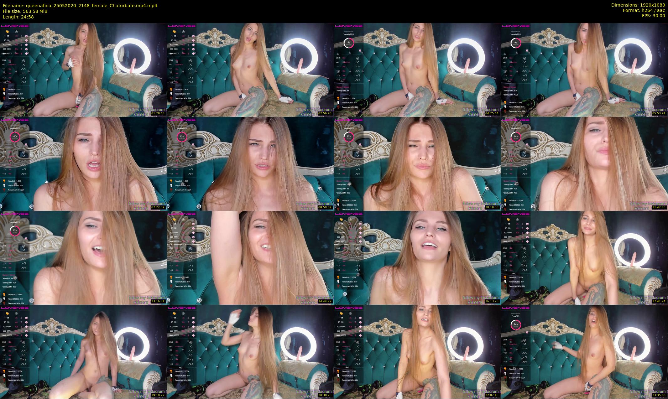 queenafina — 25 minute Chaturbate female cam show recording, 1080p, May 25, 2020