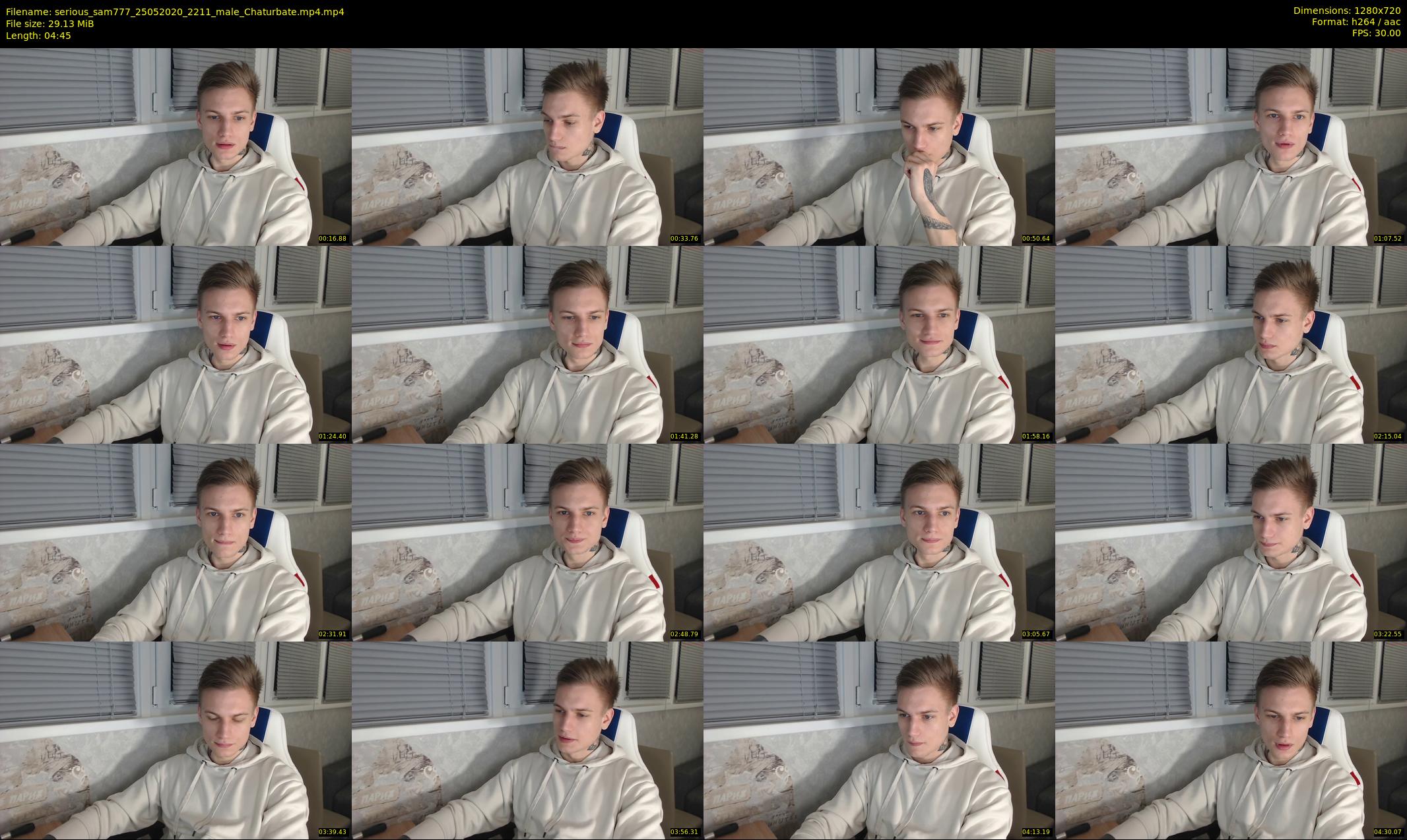 serious_sam777 — 5 minute Chaturbate male cam show recording, 720p, May 25, 2020