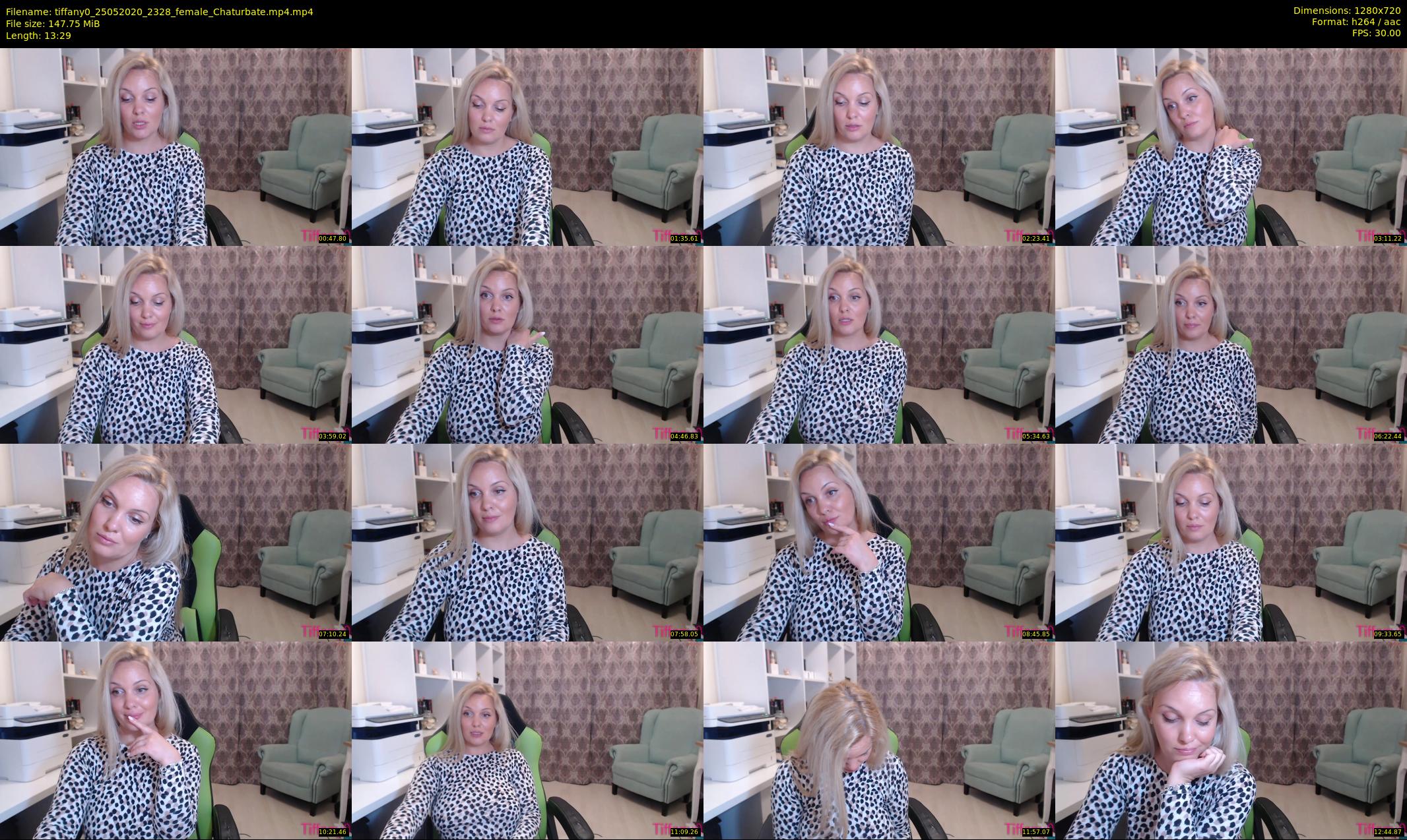 tiffany0 — 14 minute Chaturbate female cam show recording, 720p, May 25, 2020