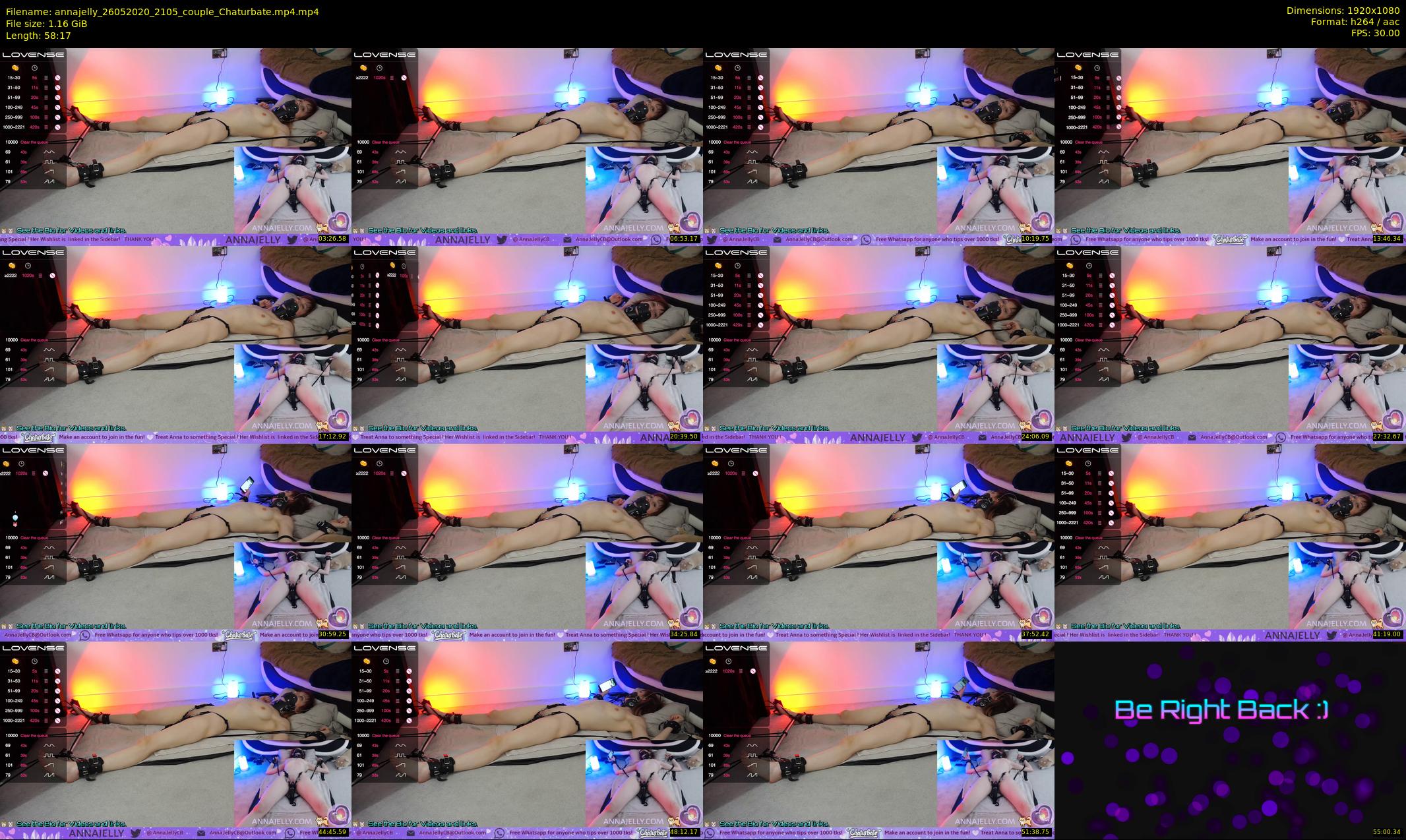 annajelly — 59 minute Chaturbate couple cam show recording, 1080p, May 26, 2020