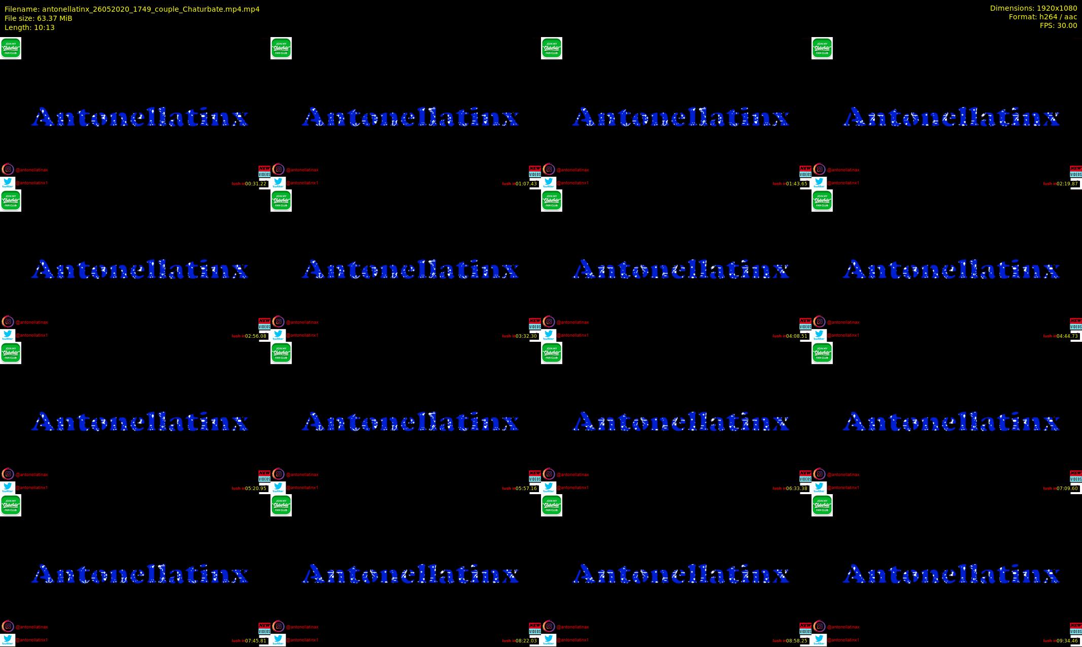 antonellatinx — 11 minute Chaturbate couple cam show recording, 1080p, May 26, 2020
