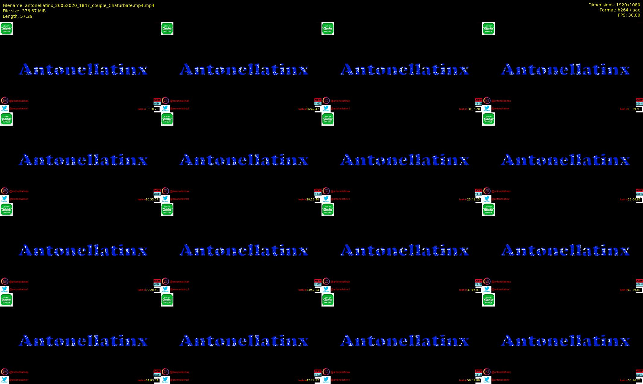 antonellatinx — 58 minute Chaturbate couple cam show recording, 1080p, May 26, 2020