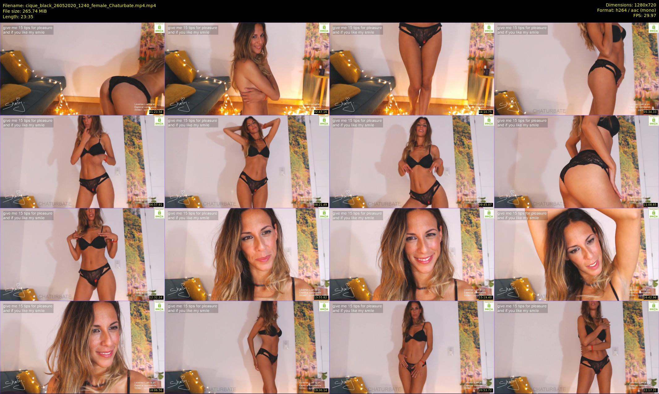 cique_black — 24 minute Chaturbate female cam show recording, 720p, May 26, 2020