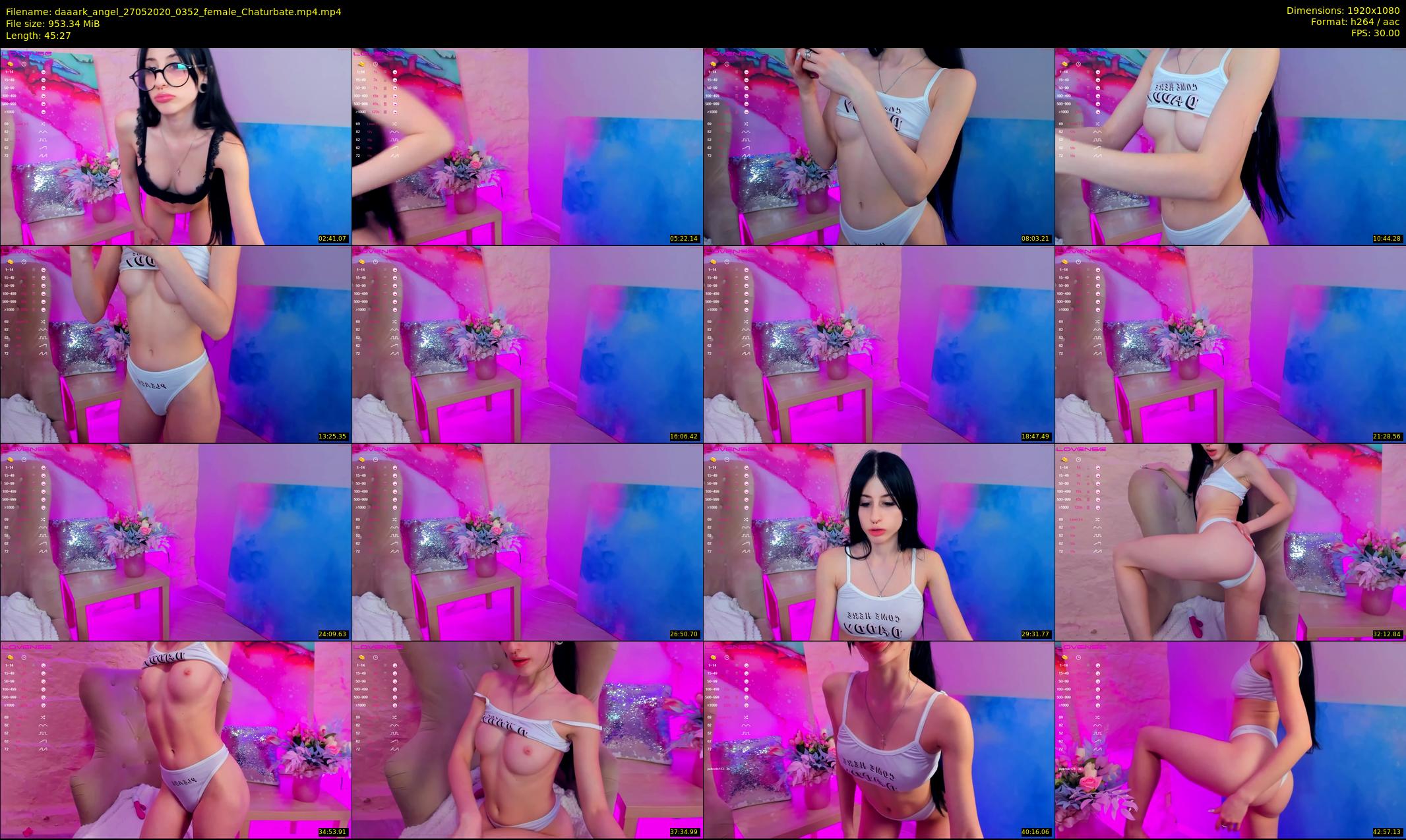 daaark_angel — 46 minute Chaturbate female cam show recording, 1080p, May 27, 2020