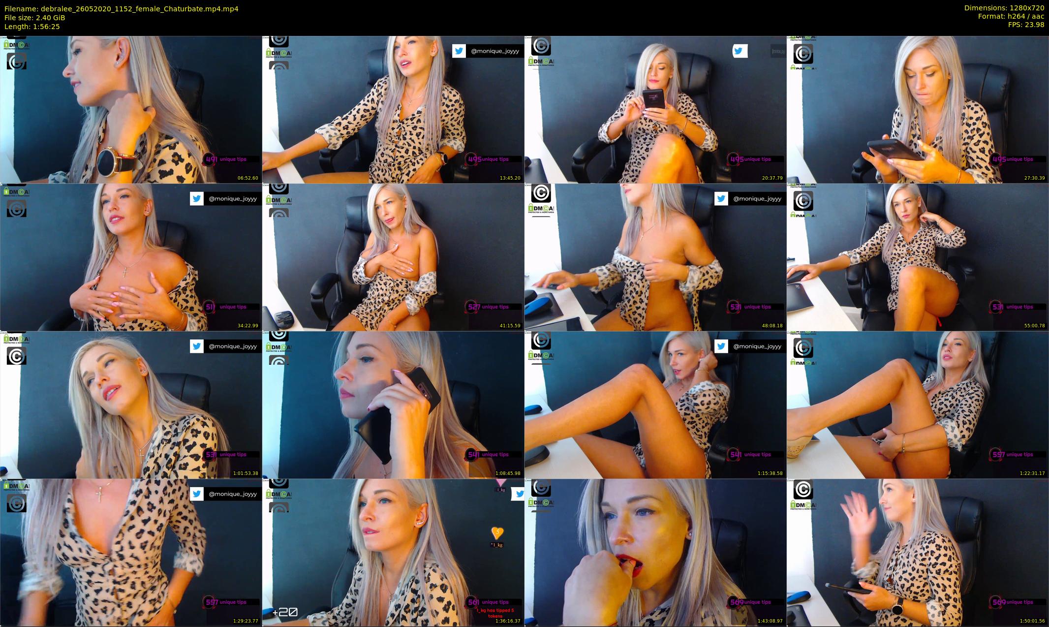 debralee — 117 minute Chaturbate female cam show recording, 720p, May 26, 2020