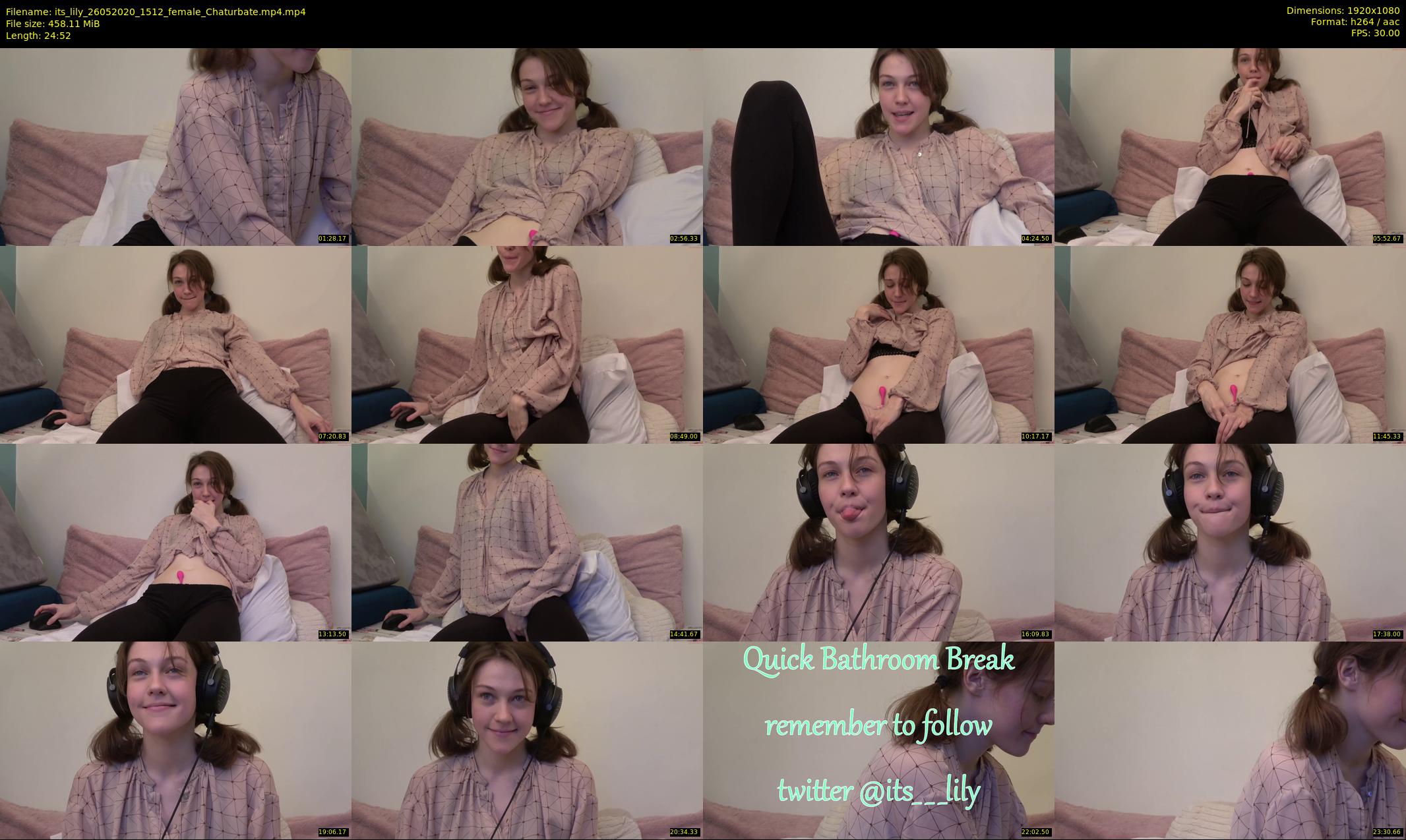 its_lily — 25 minute Chaturbate female cam show recording, 1080p, May 26, 2020