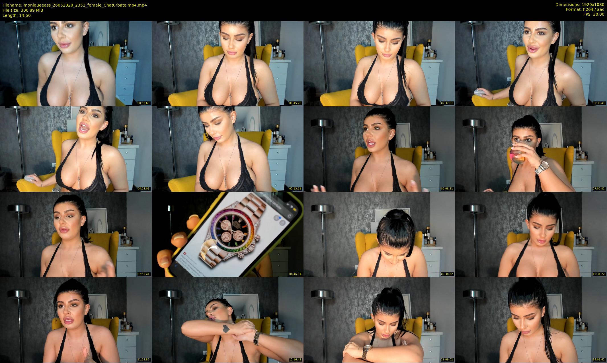 moniqueeass — 15 minute Chaturbate female cam show recording, 1080p, May 26, 2020