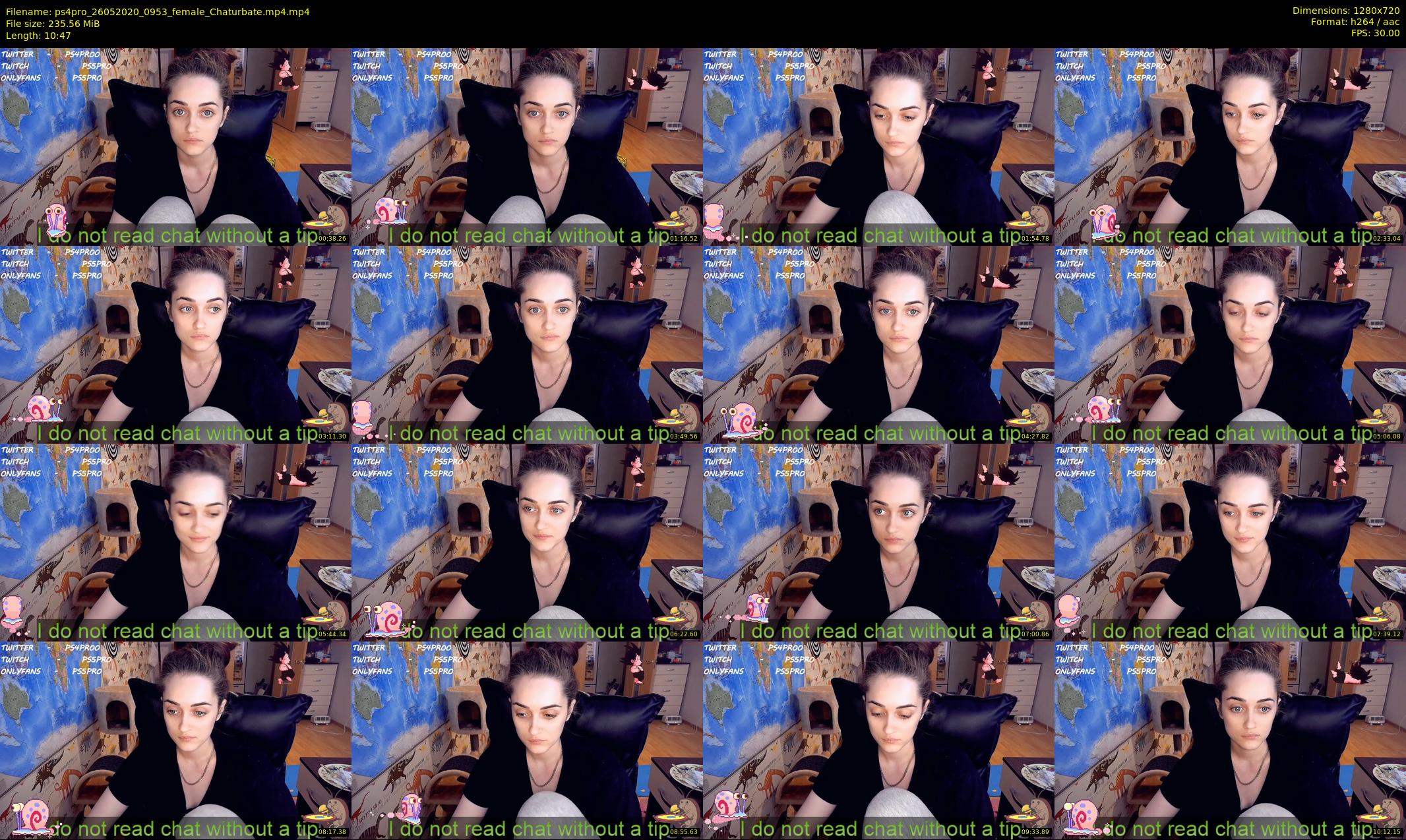 ps4pro — 11 minute Chaturbate female cam show recording, 720p, May 26, 2020