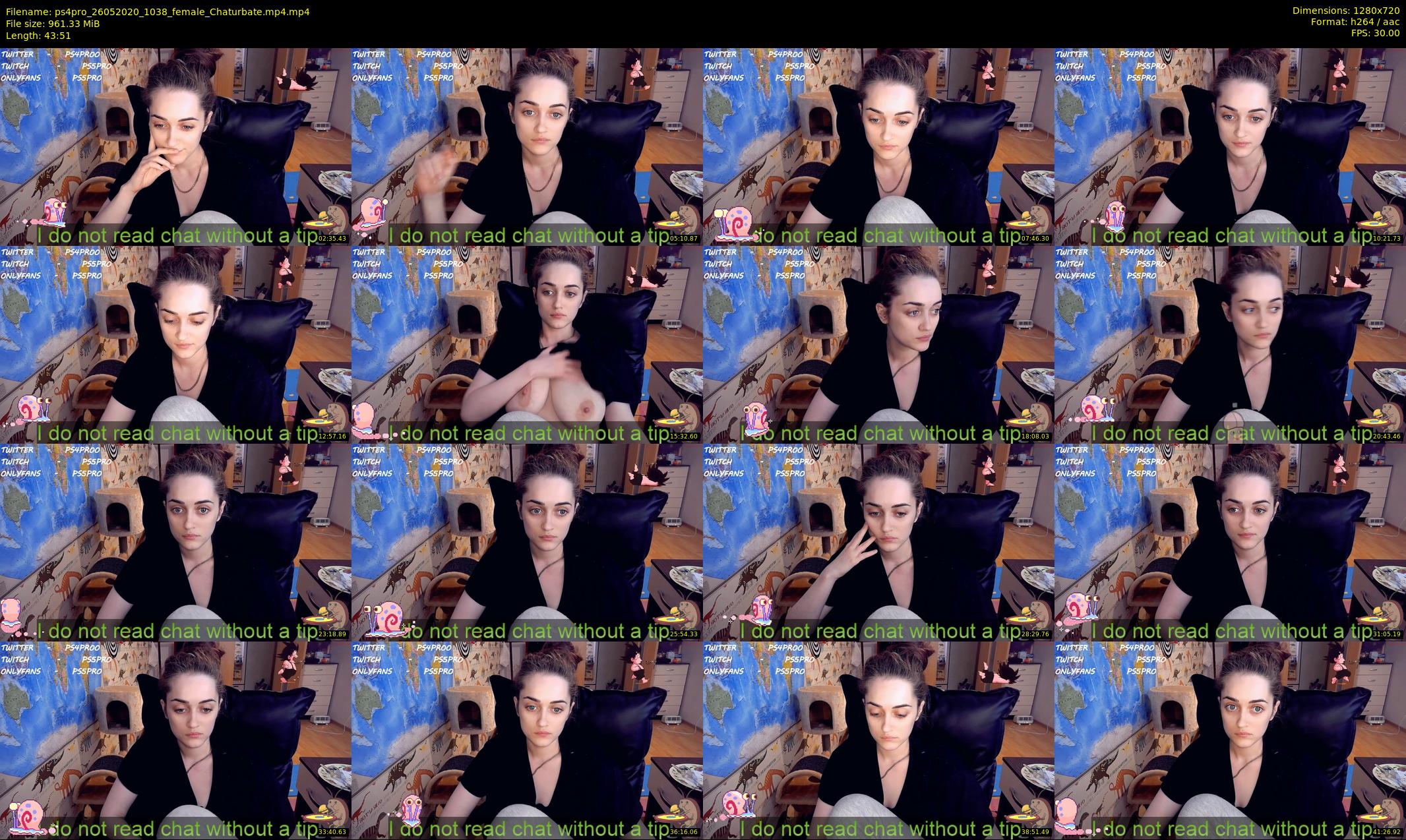 ps4pro — 44 minute Chaturbate female cam show recording, 720p, May 26, 2020