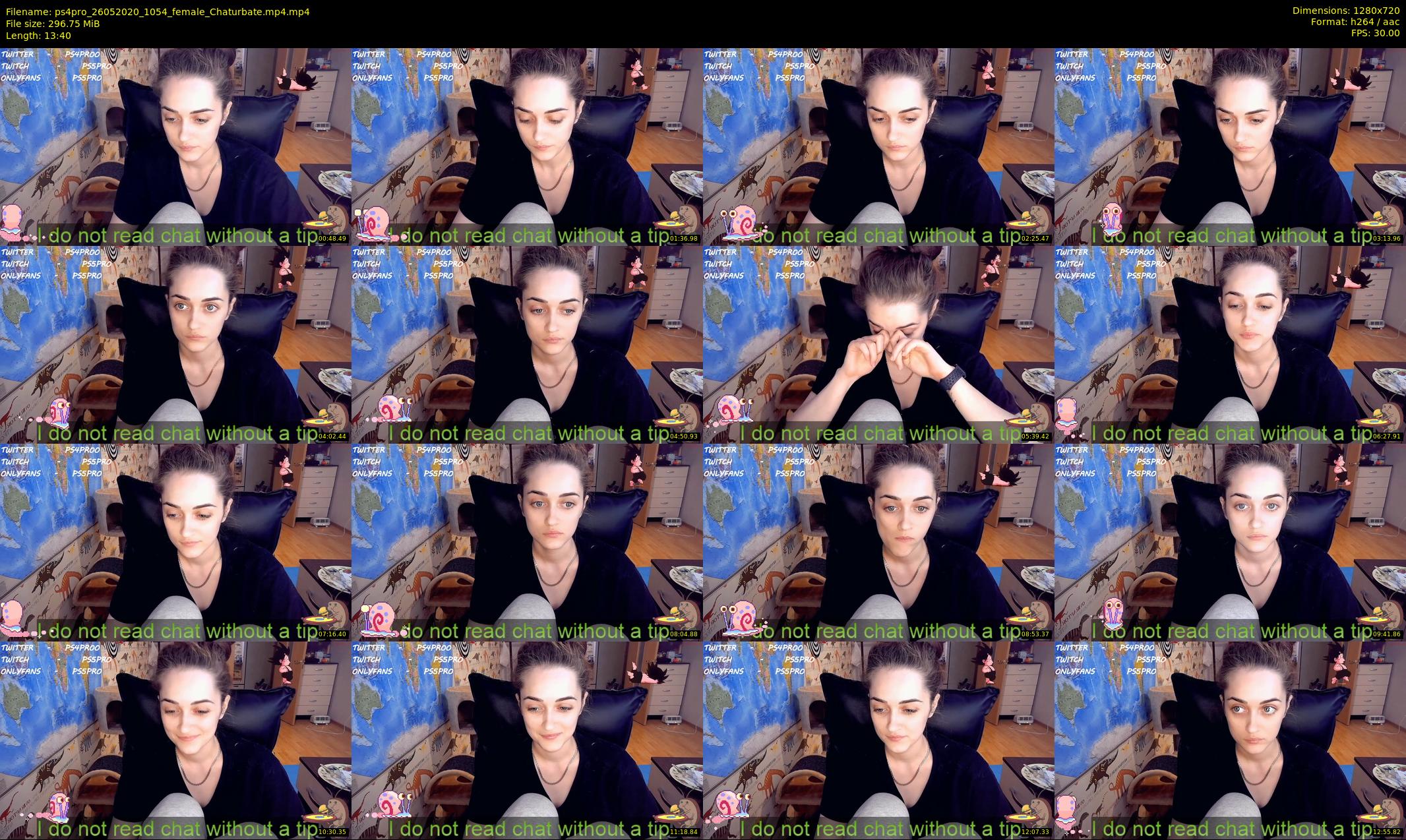 ps4pro — 14 minute Chaturbate female cam show recording, 720p, May 26, 2020