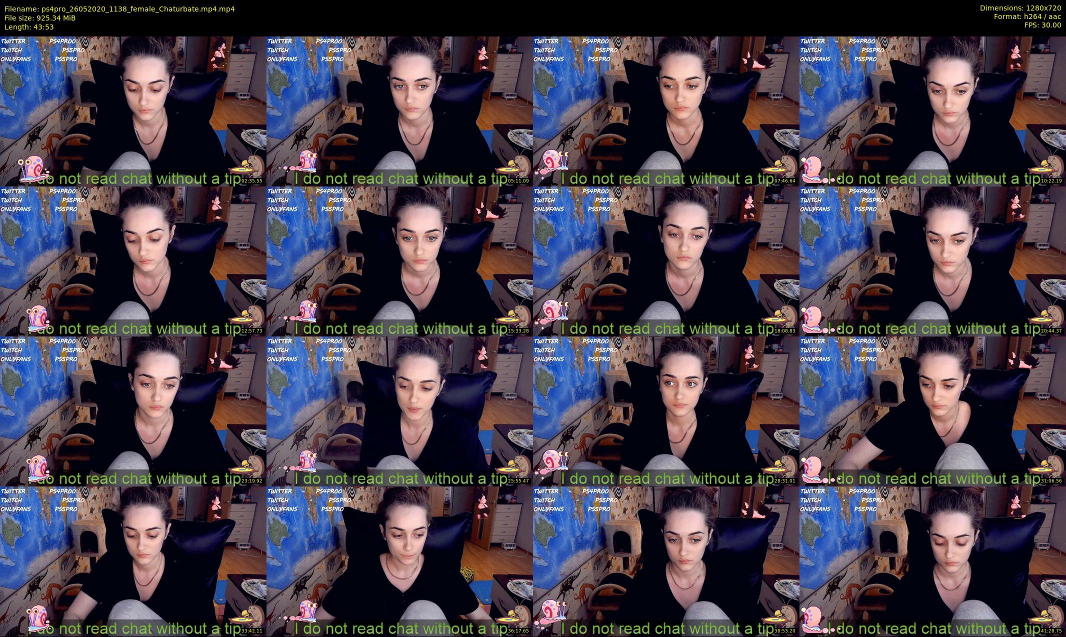 ps4pro — 44 minute Chaturbate female cam show recording, 720p, May 26, 2020
