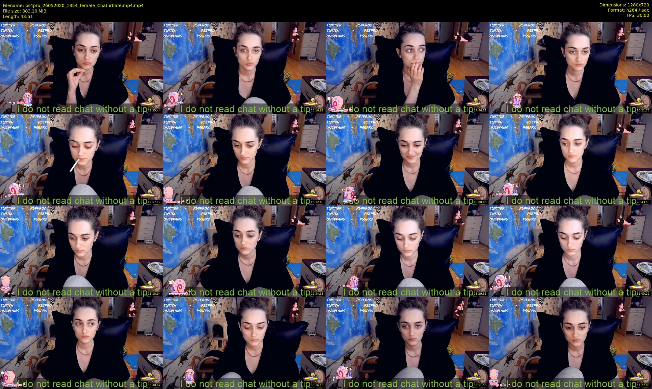 ps4pro — 44 minute Chaturbate female cam show recording, 720p, May 26, 2020