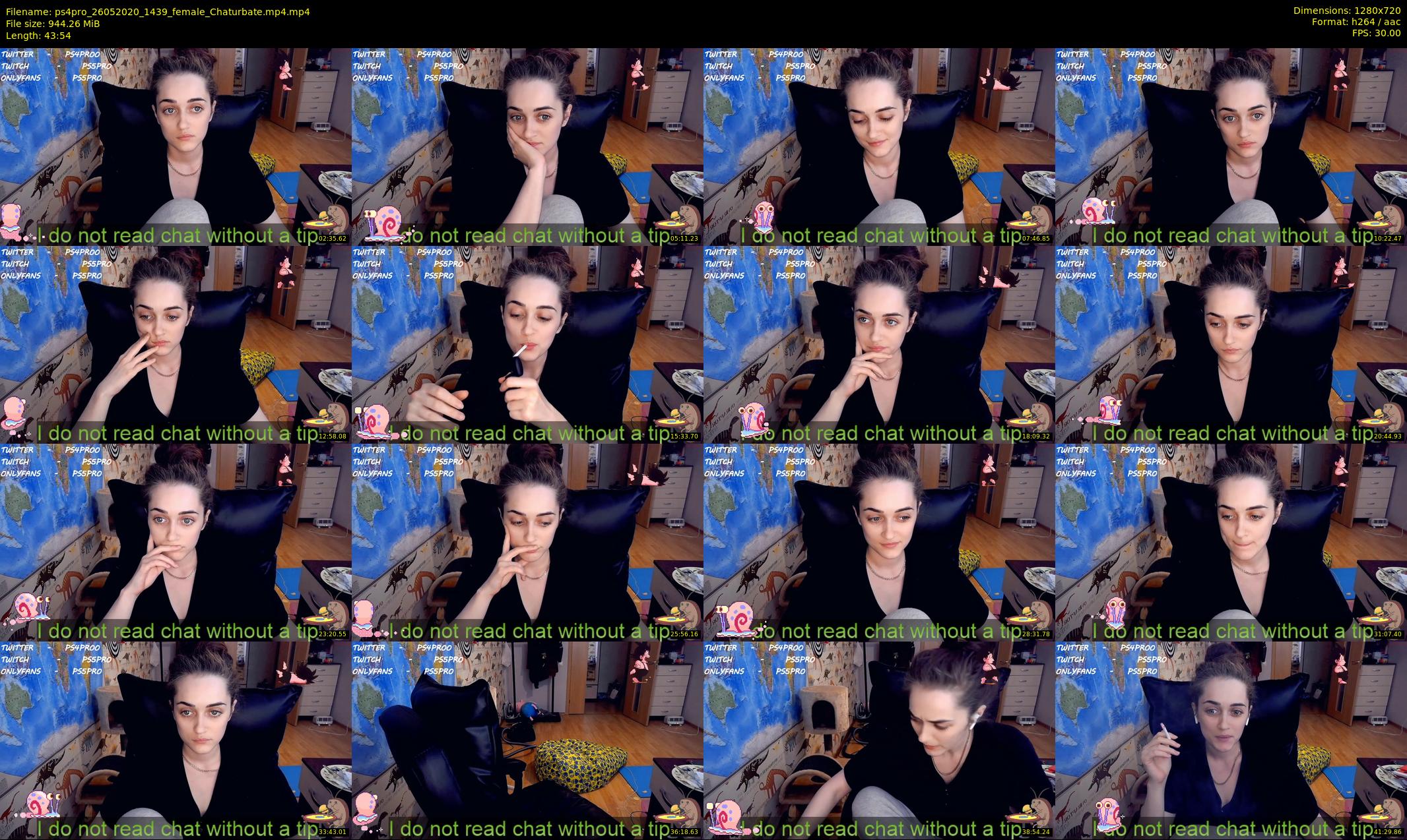 ps4pro — 44 minute Chaturbate female cam show recording, 720p, May 26, 2020