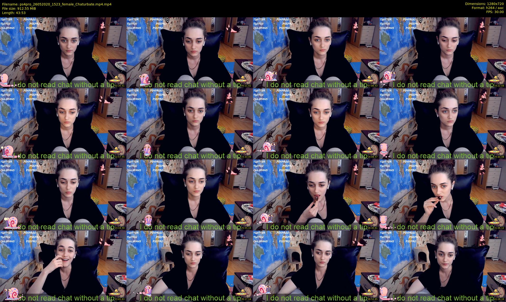 ps4pro — 44 minute Chaturbate female cam show recording, 720p, May 26, 2020
