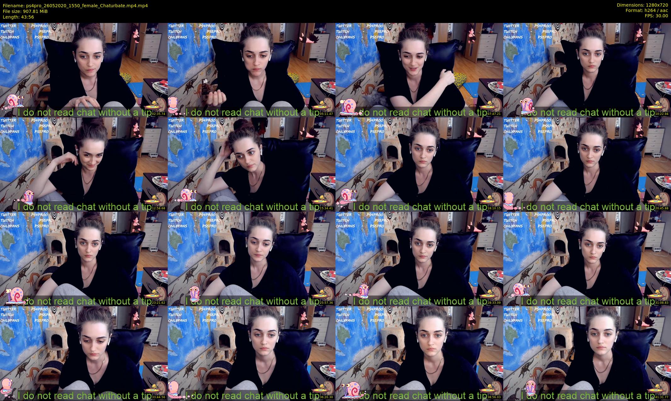 ps4pro — 44 minute Chaturbate female cam show recording, 720p, May 26, 2020