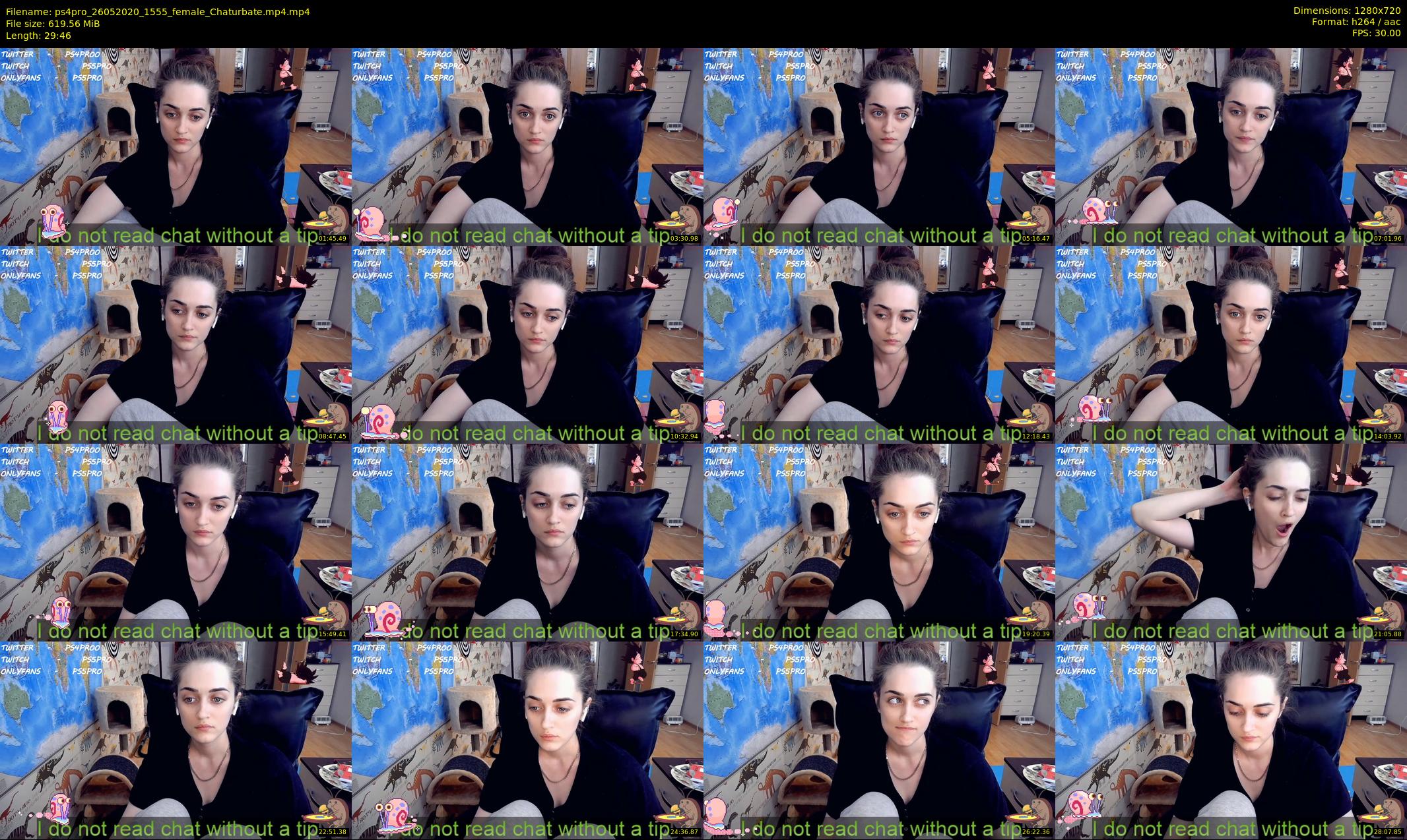 ps4pro — 30 minute Chaturbate female cam show recording, 720p, May 26, 2020