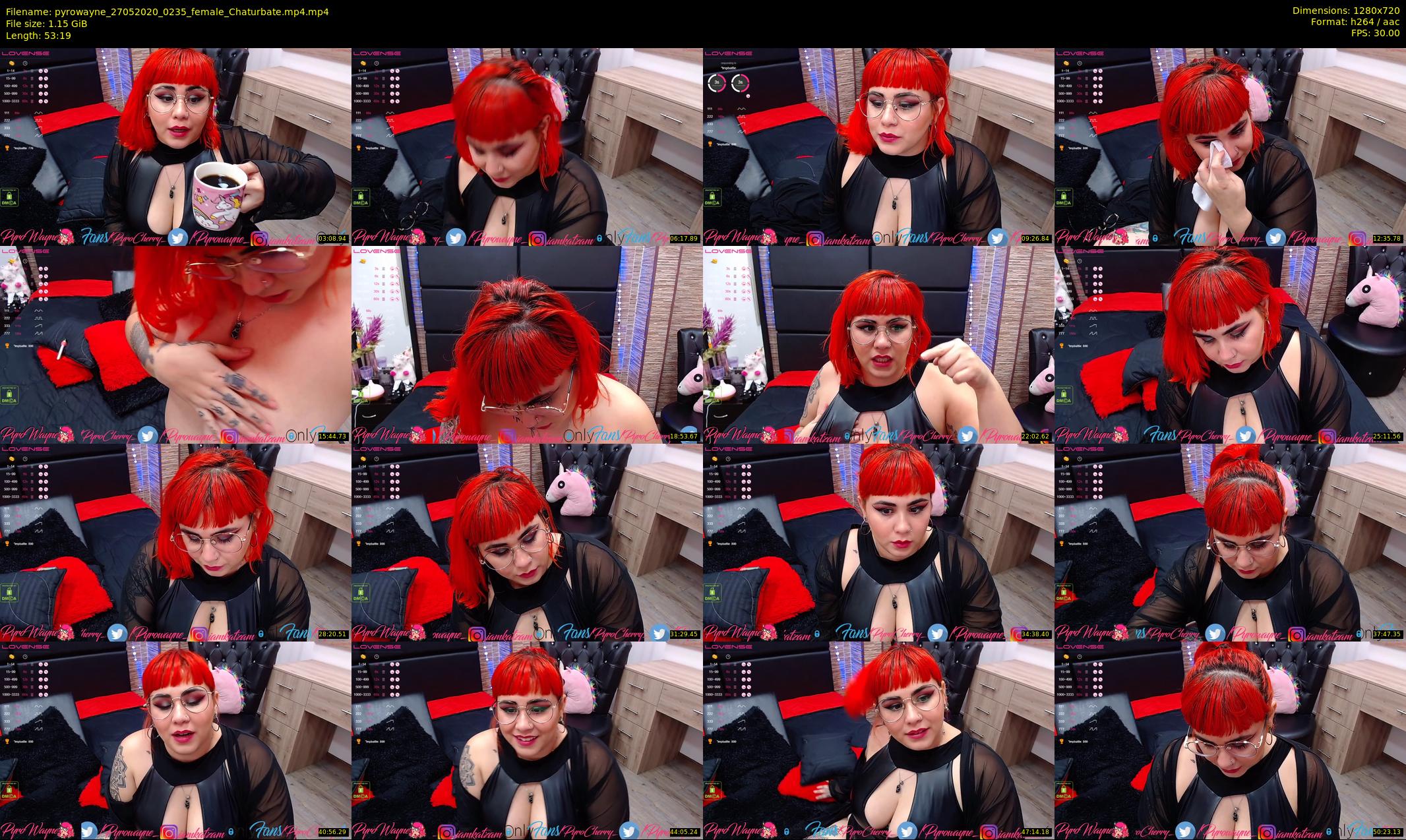 pyrowayne — 54 minute Chaturbate female cam show recording, 720p, May 27, 2020