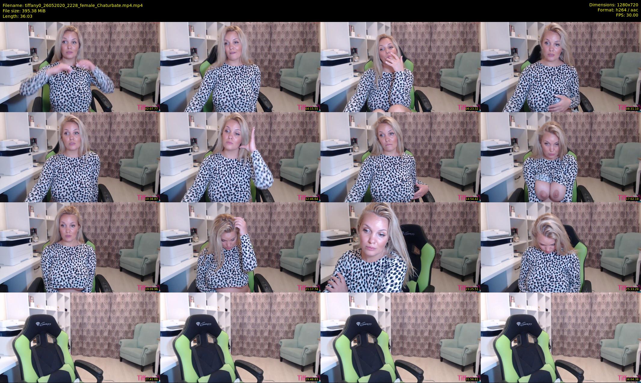tiffany0 — 37 minute Chaturbate female cam show recording, 720p, May 26, 2020