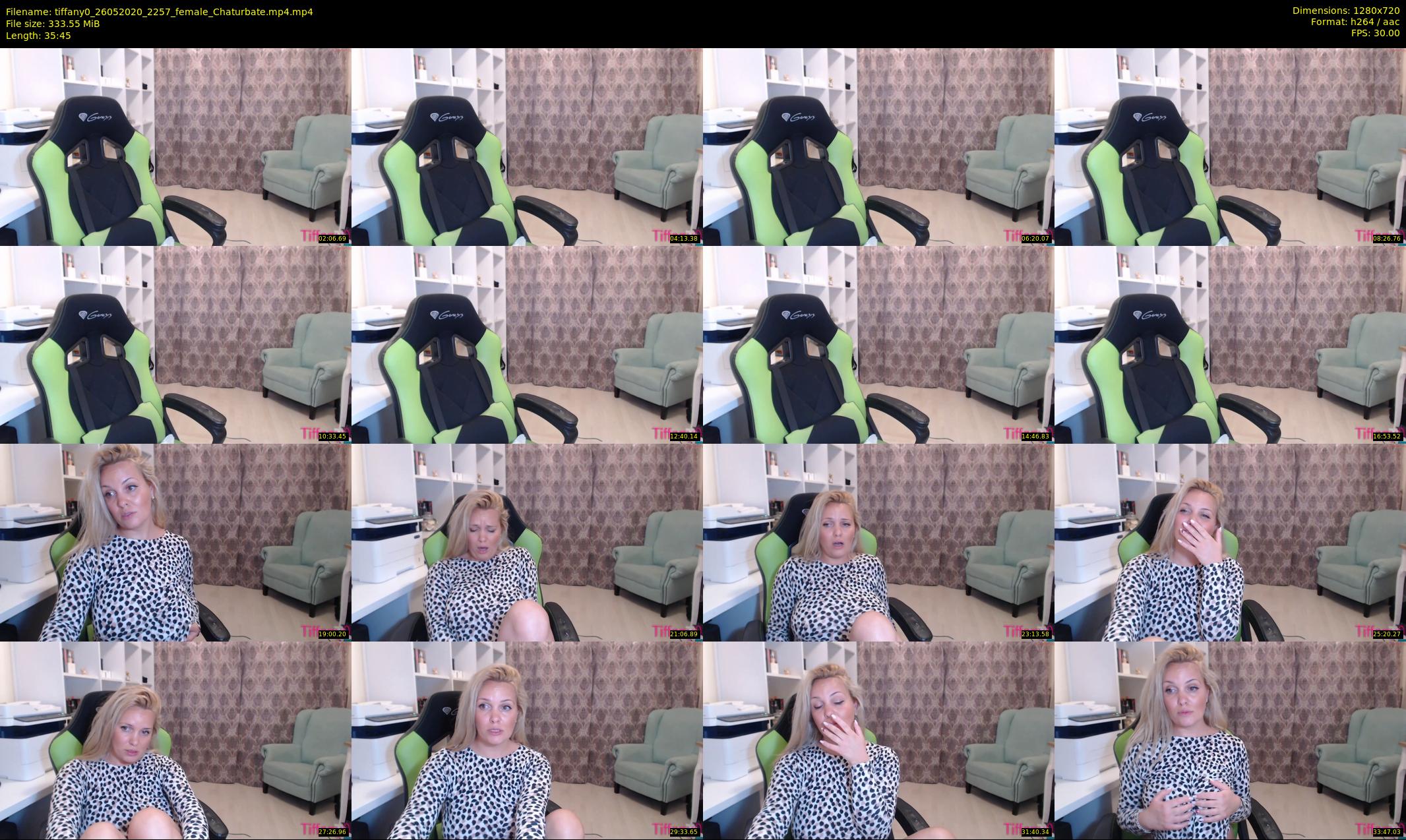 tiffany0 — 36 minute Chaturbate female cam show recording, 720p, May 26, 2020