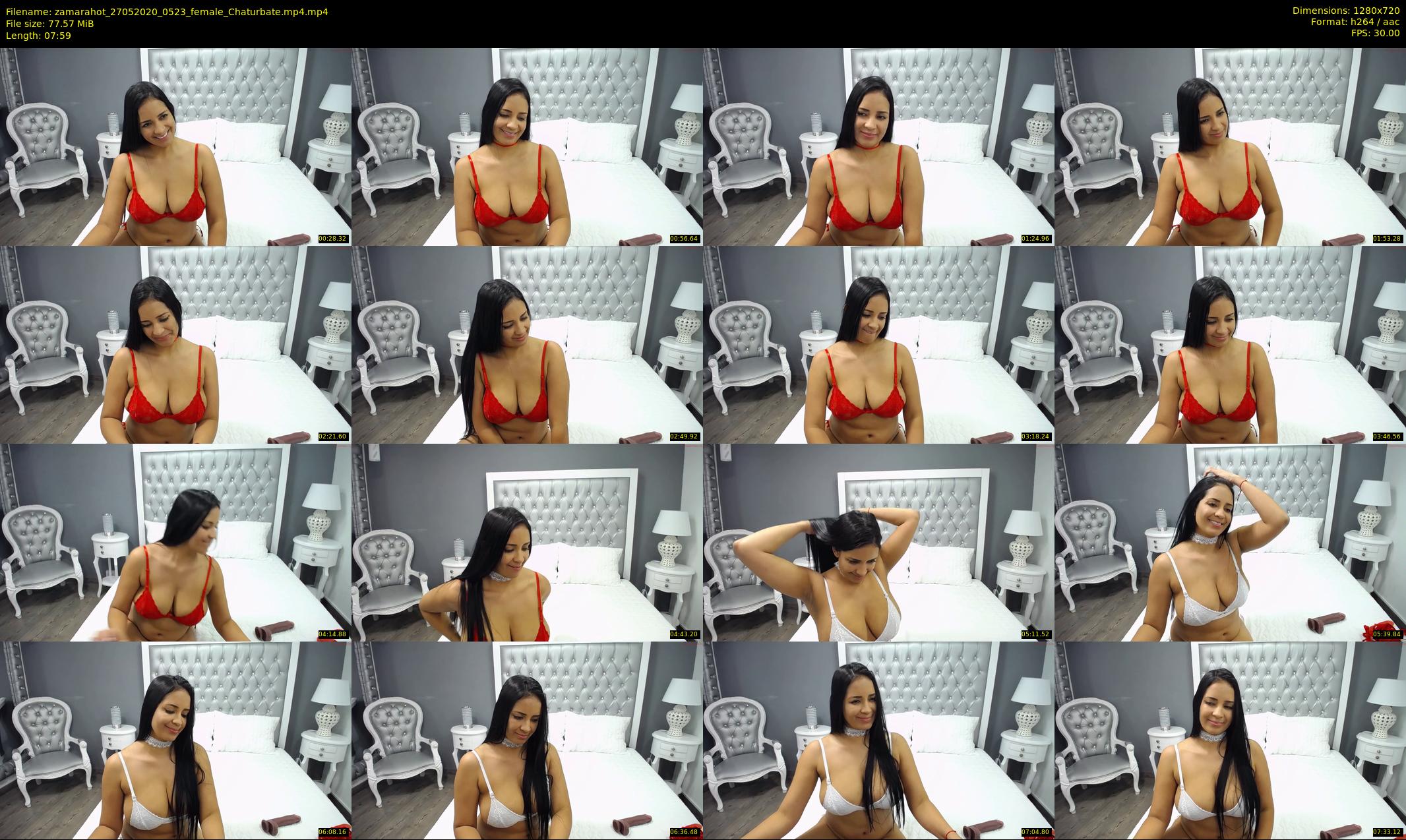 zamarahot — 8 minute Chaturbate female cam show recording, 720p, May 27, 2020