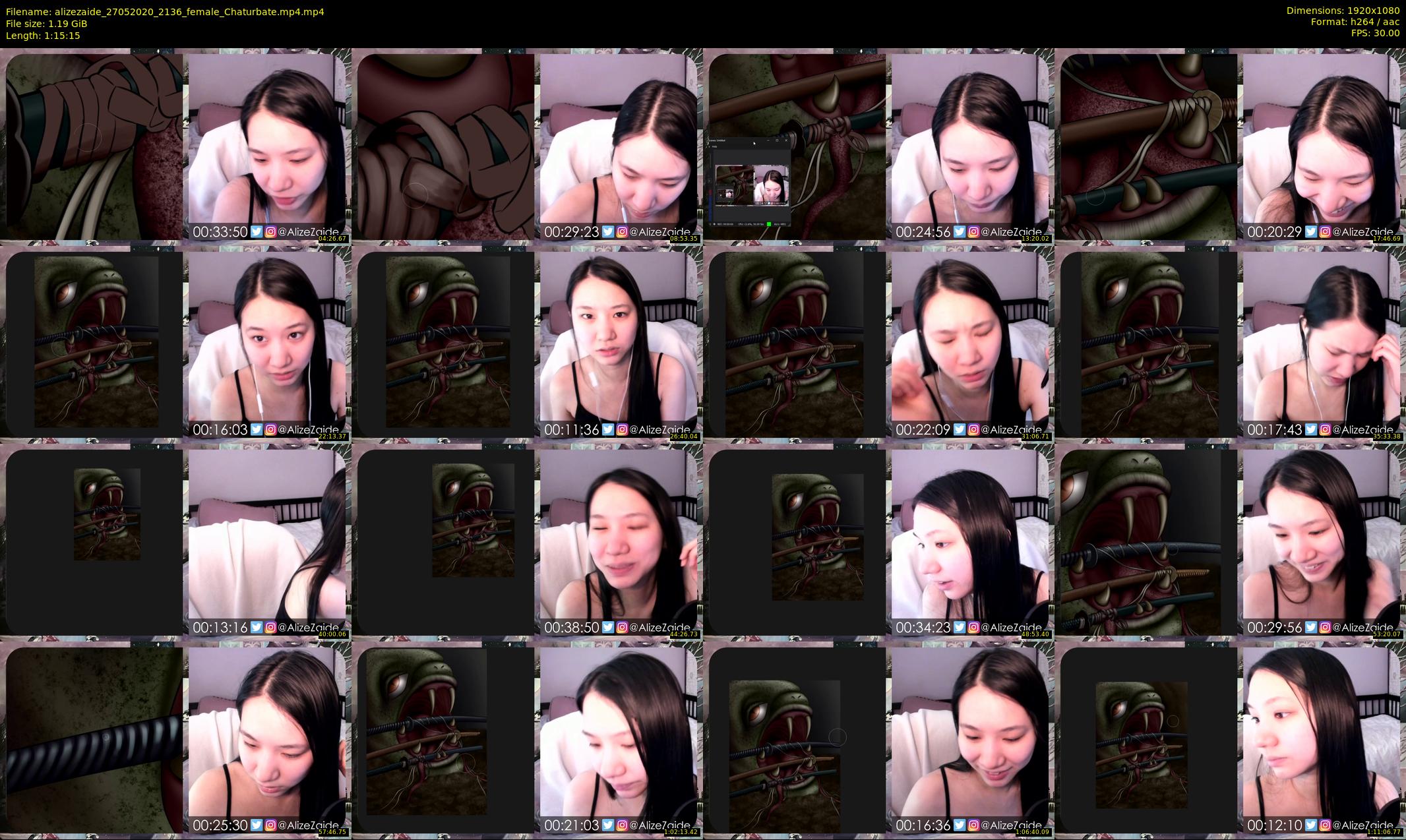alizezaide — 76 minute Chaturbate female cam show recording, 1080p, May 27, 2020