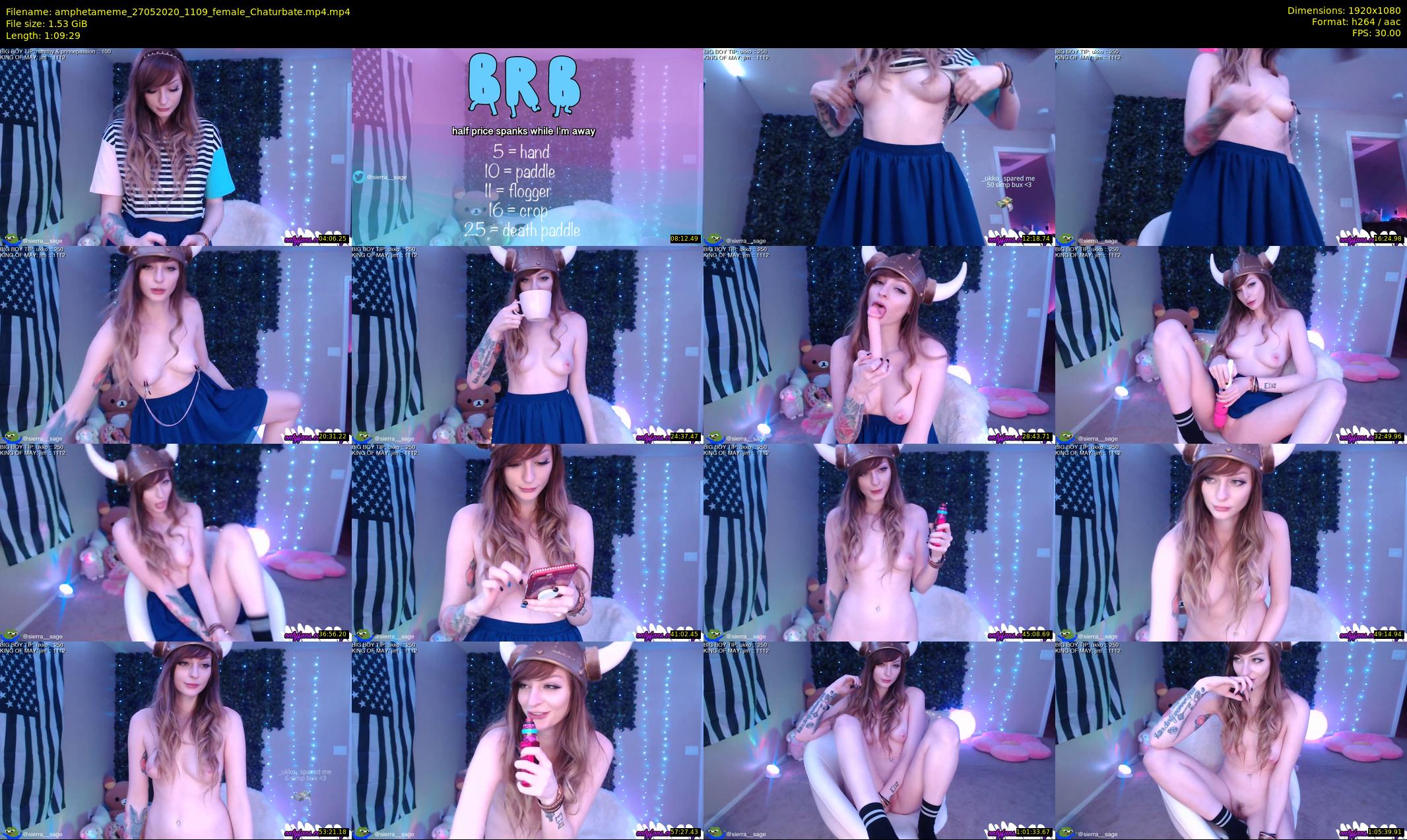 amphetameme — 70 minute Chaturbate female cam show recording, 1080p, May 27, 2020