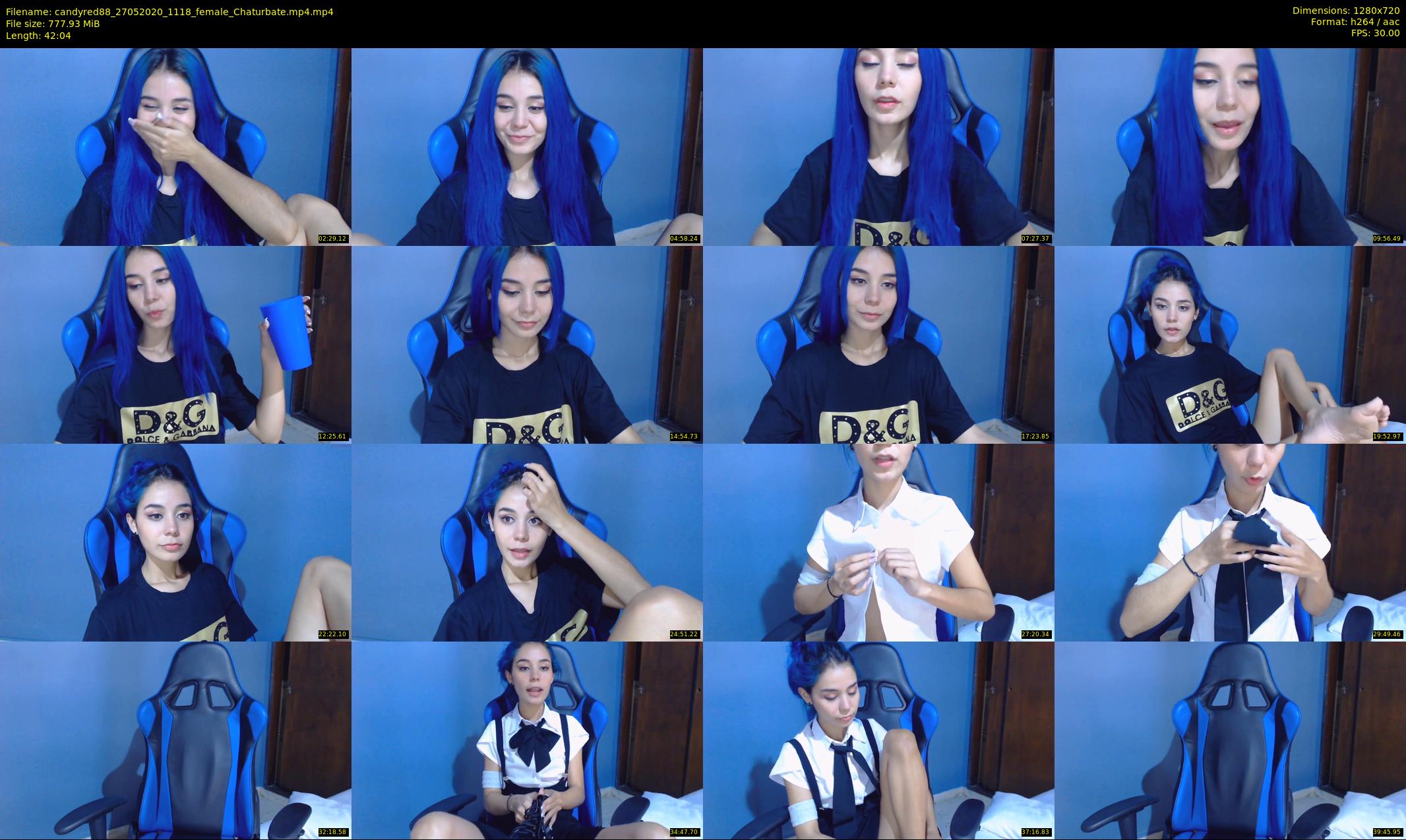 candyred88 — 43 minute Chaturbate female cam show recording, 720p, May 27, 2020