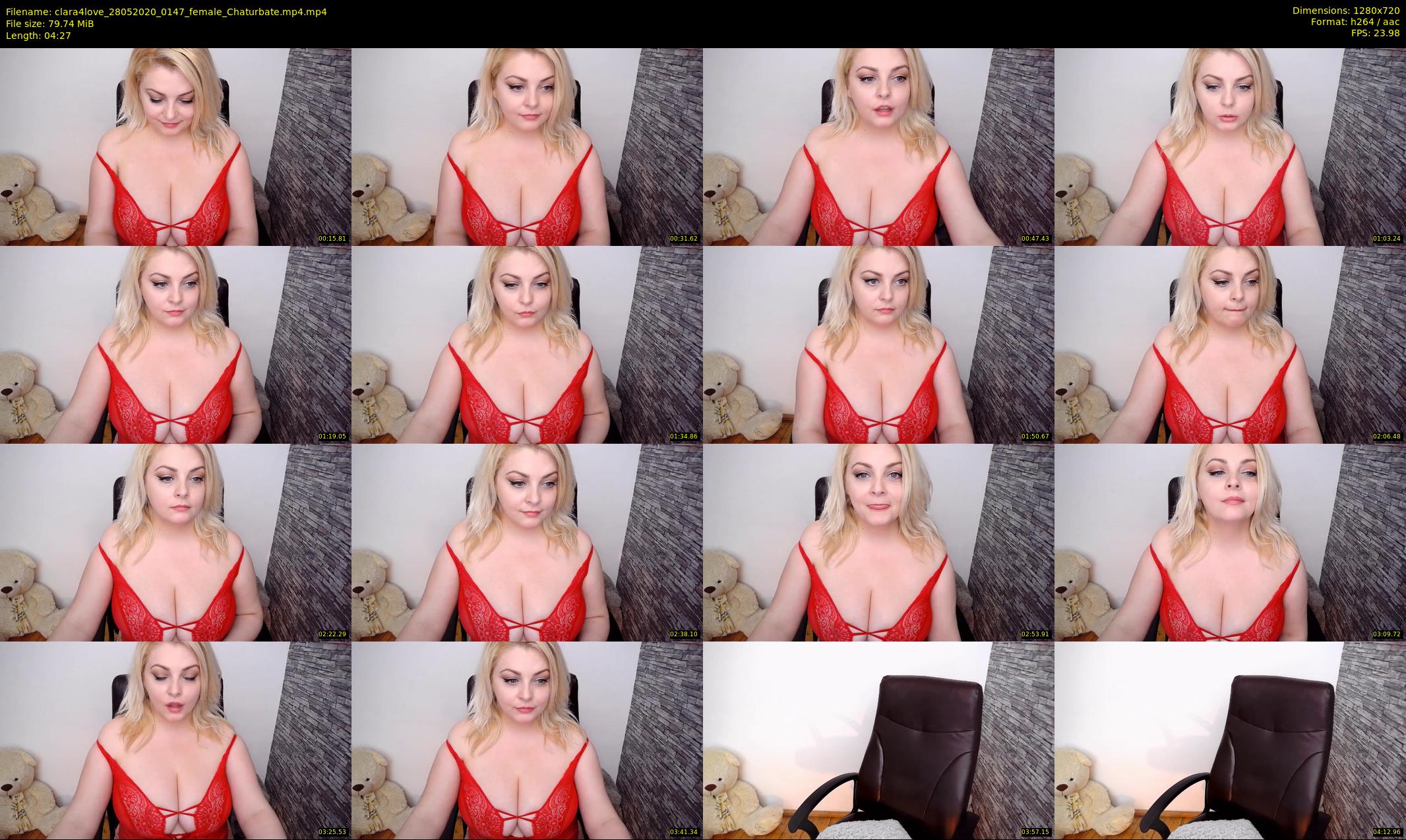 clara4love — 5 minute Chaturbate female cam show recording, 720p, May 28, 2020