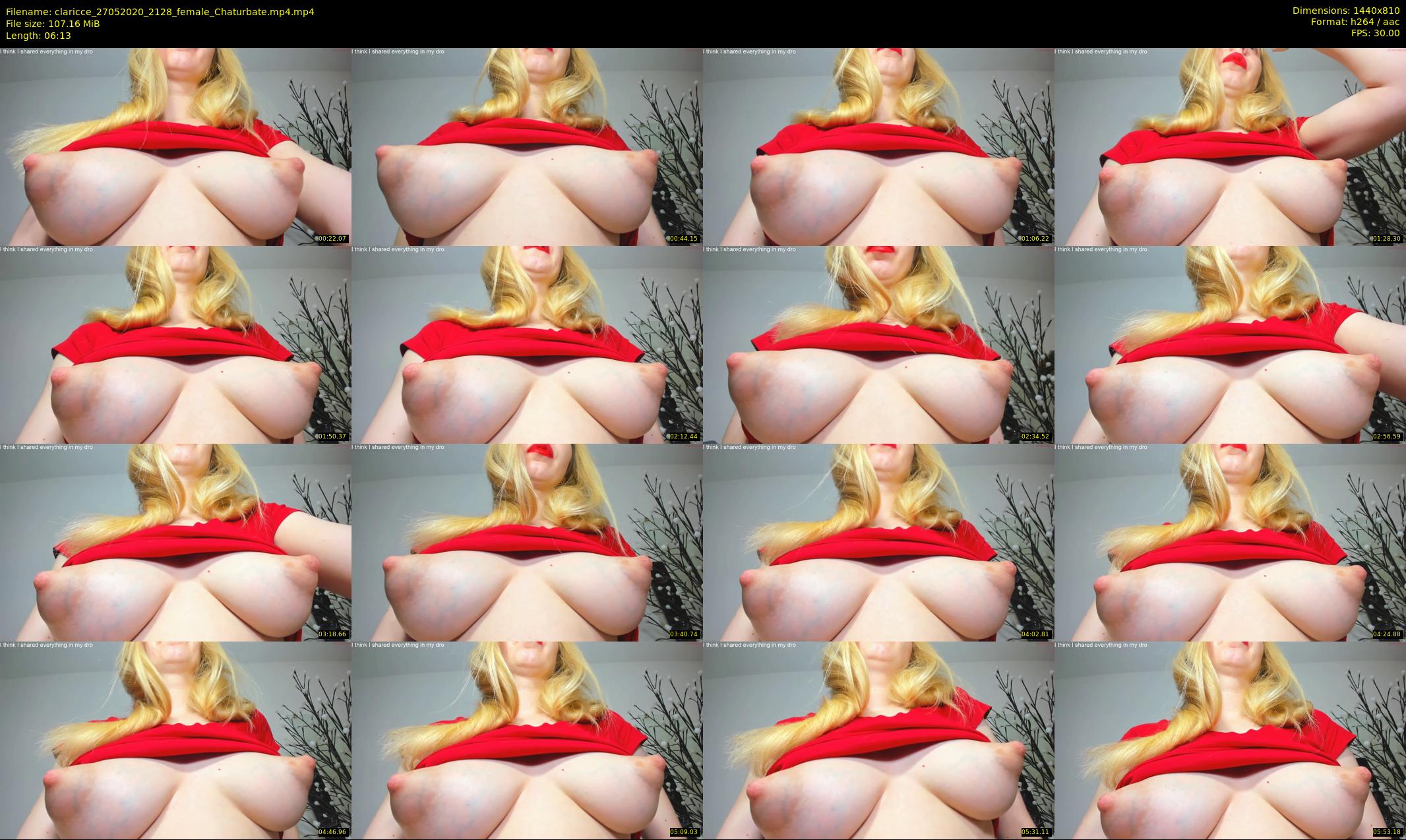 claricce — 7 minute Chaturbate female cam show recording, 720p, May 27, 2020