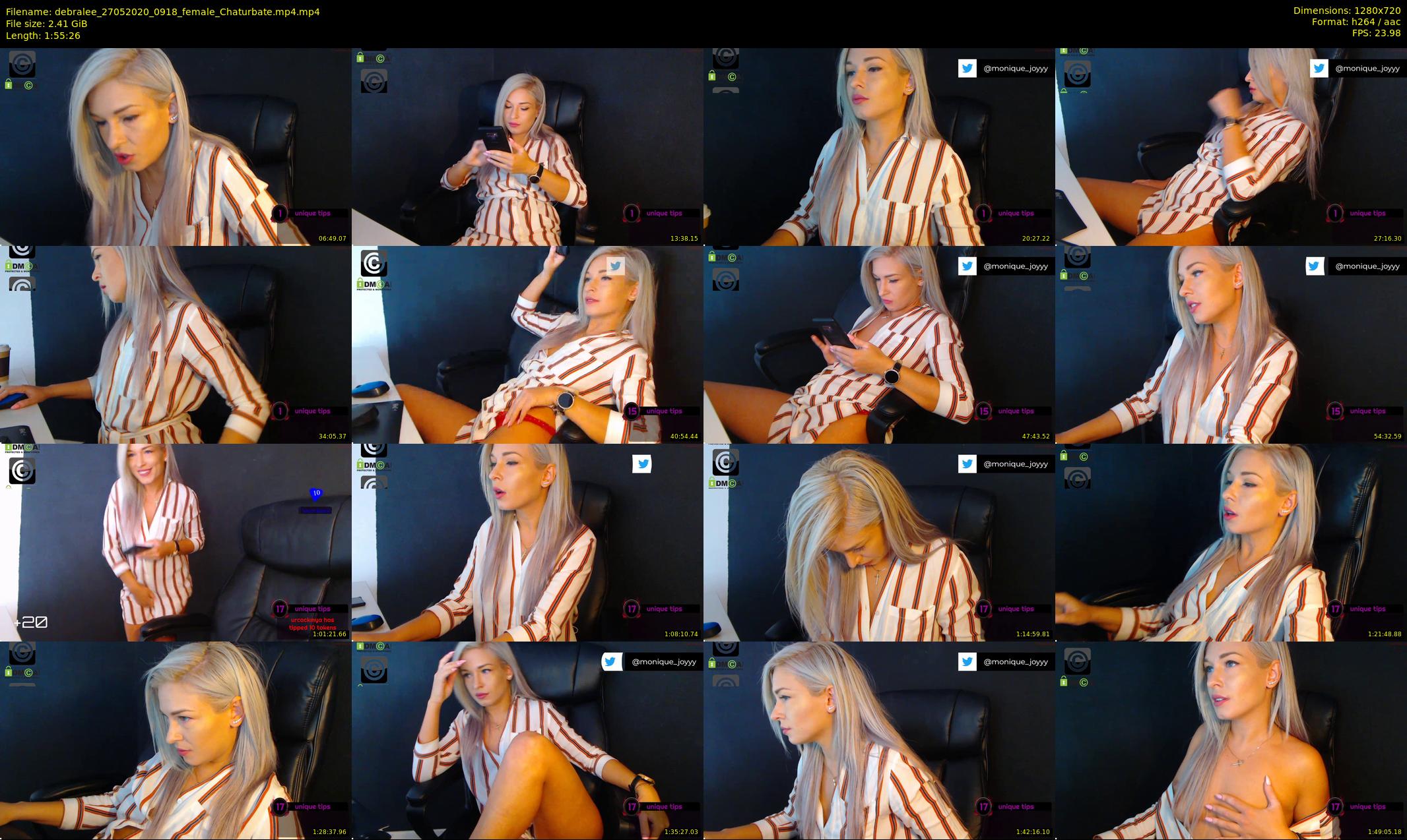 debralee — 116 minute Chaturbate female cam show recording, 720p, May 27, 2020