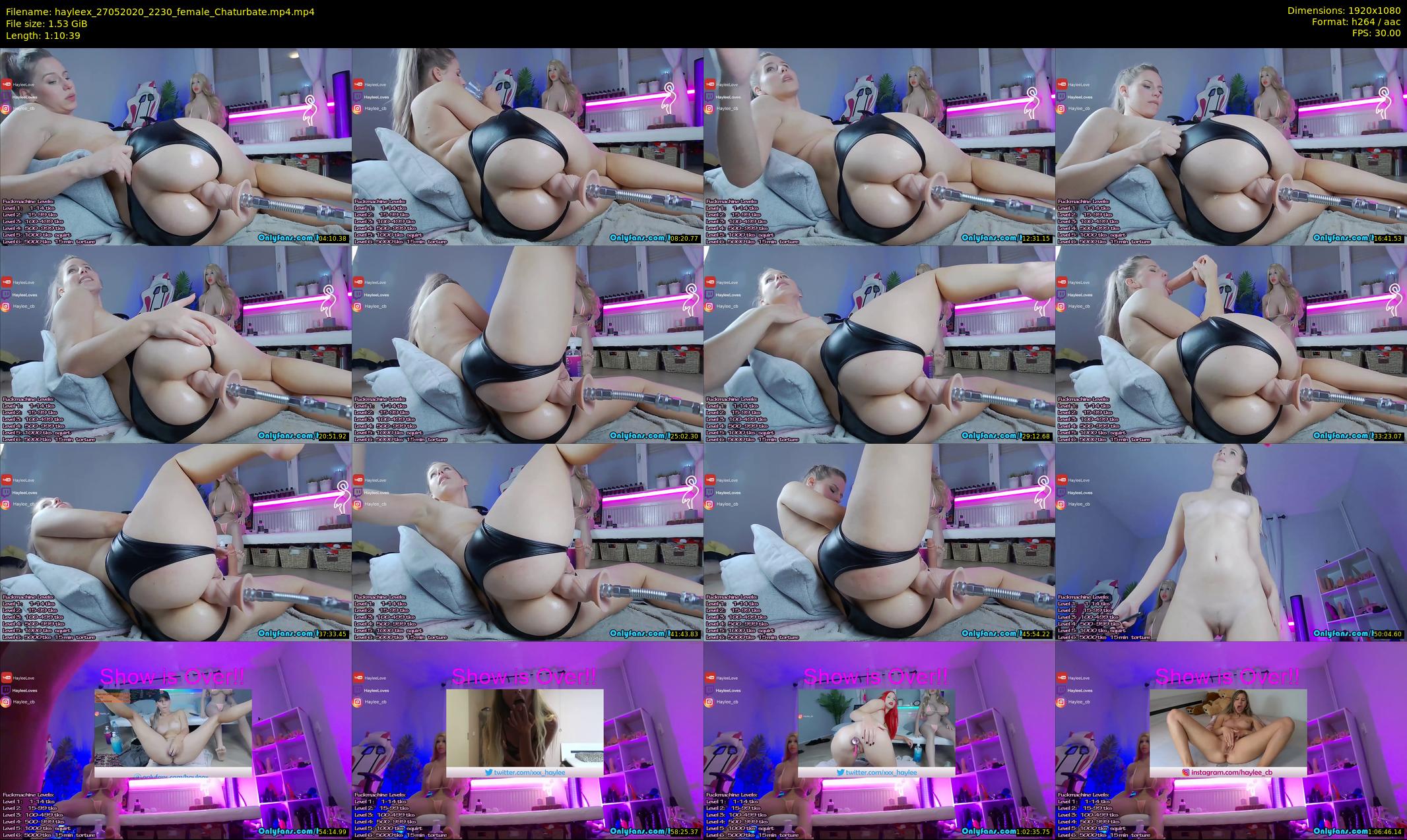 hayleex — 71 minute Chaturbate female cam show recording, 1080p, May 27, 2020