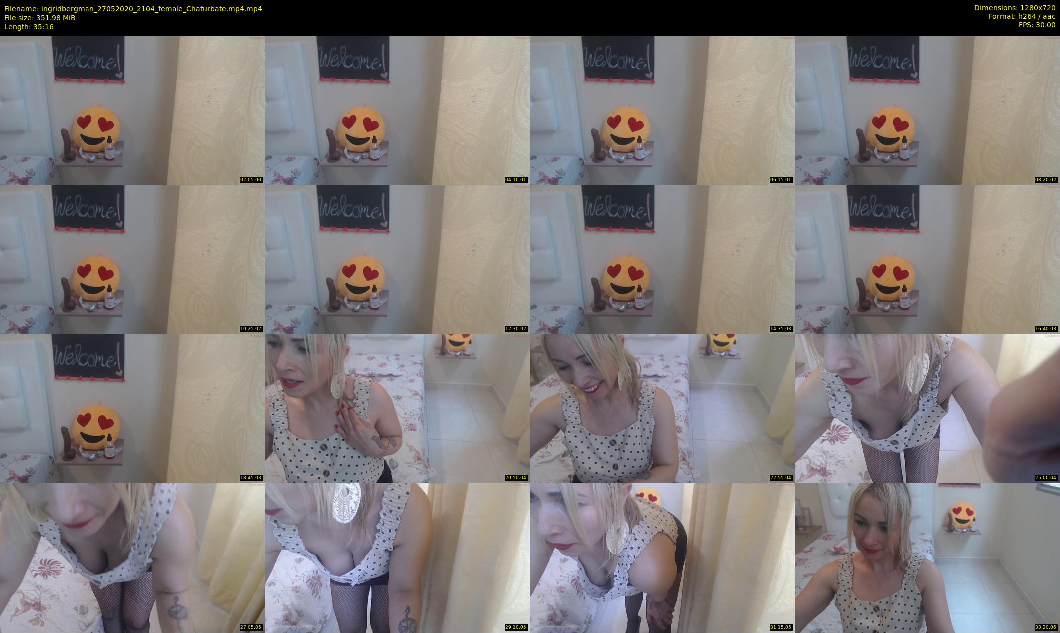 ingridbergman — 36 minute Chaturbate female cam show recording, 720p, May 27, 2020