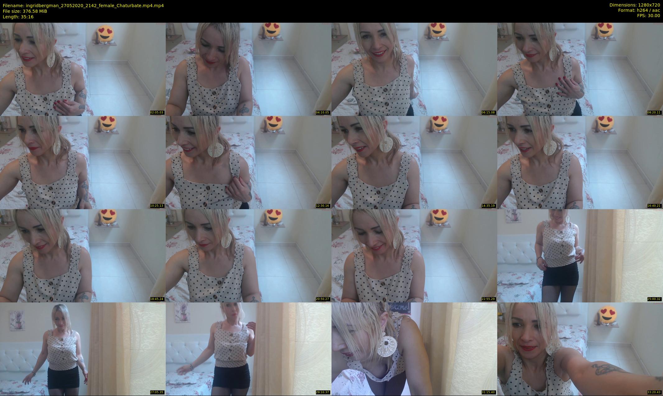 ingridbergman — 36 minute Chaturbate female cam show recording, 720p, May 27, 2020