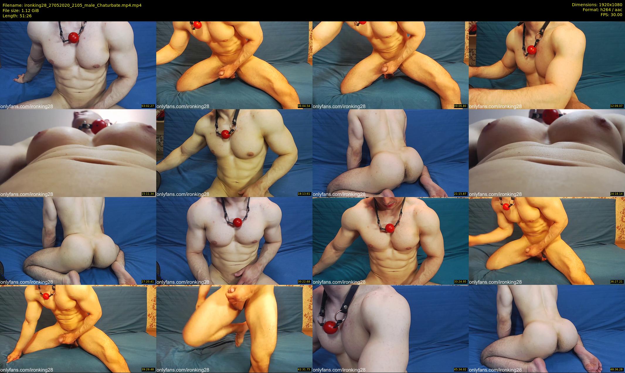 ironking28 — 52 minute Chaturbate male cam show recording, 1080p, May 27, 2020