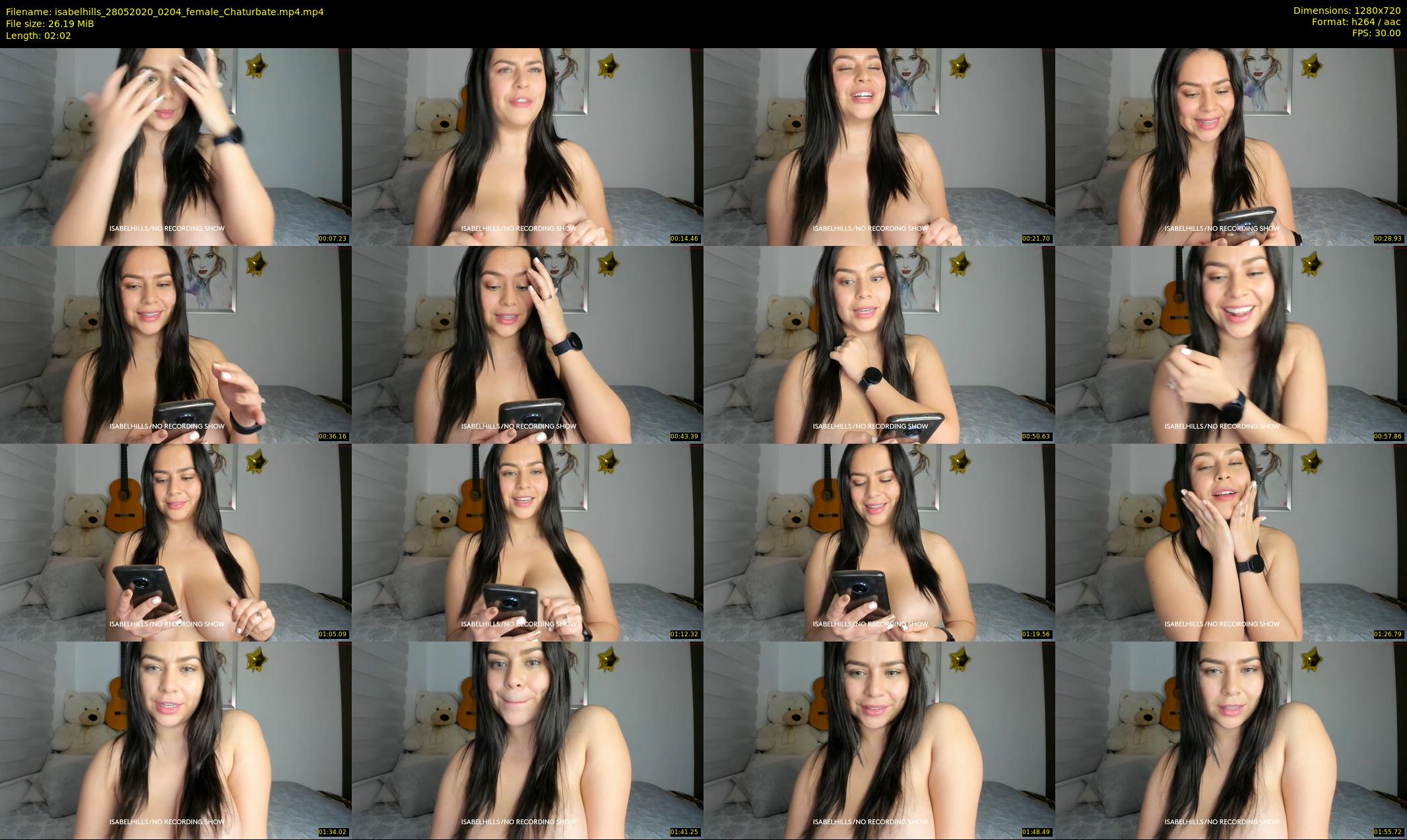 isabelhills — 3 minute Chaturbate female cam show recording, 720p, May 28, 2020