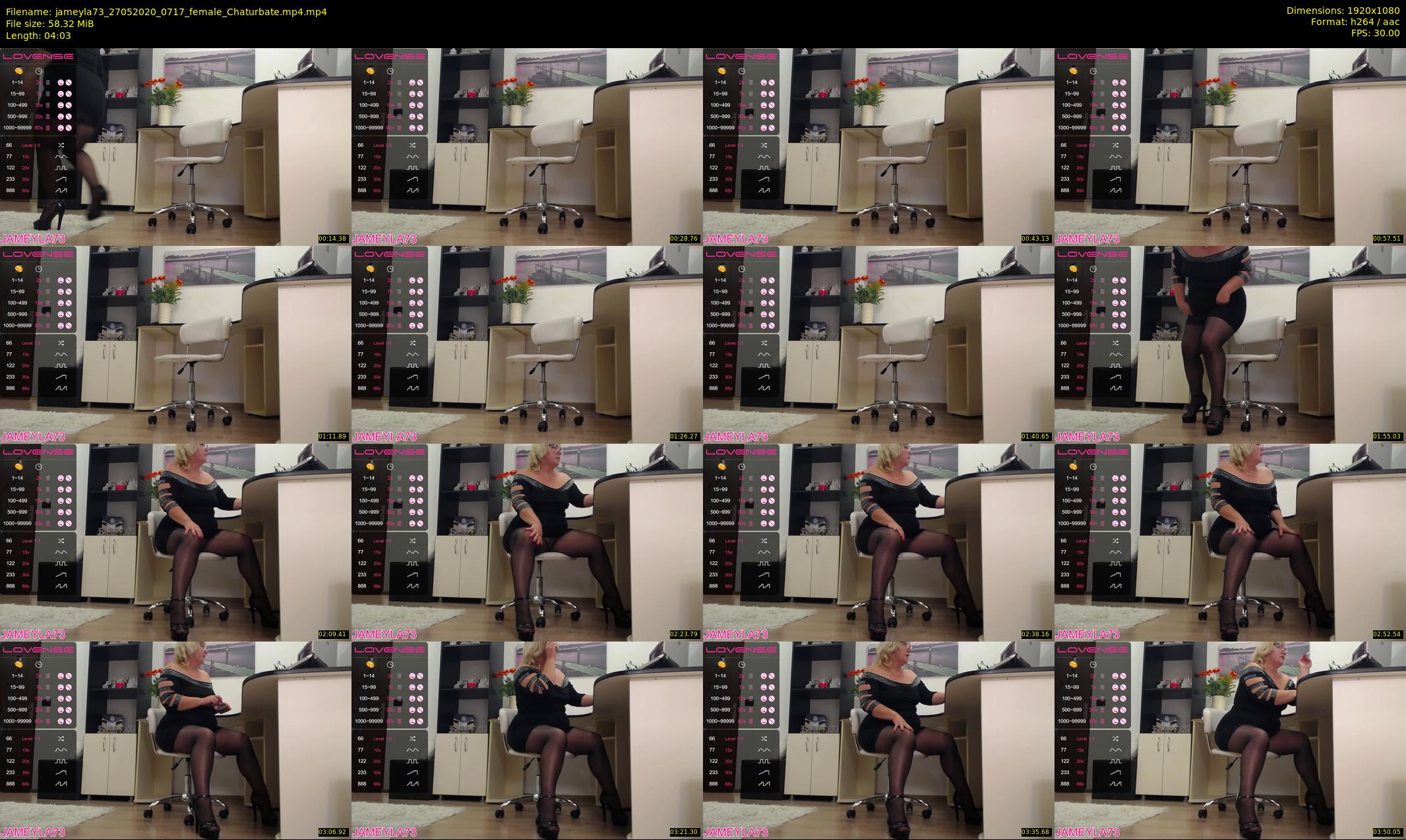 jameyla73 — 5 minute Chaturbate female cam show recording, 1080p, May 27, 2020
