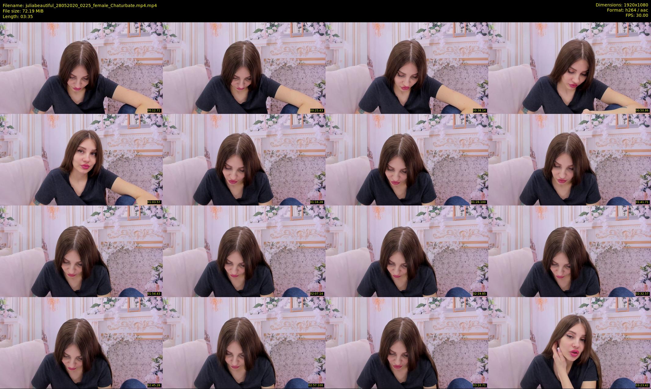 juliabeautiful — 4 minute Chaturbate female cam show recording, 1080p, May 28, 2020