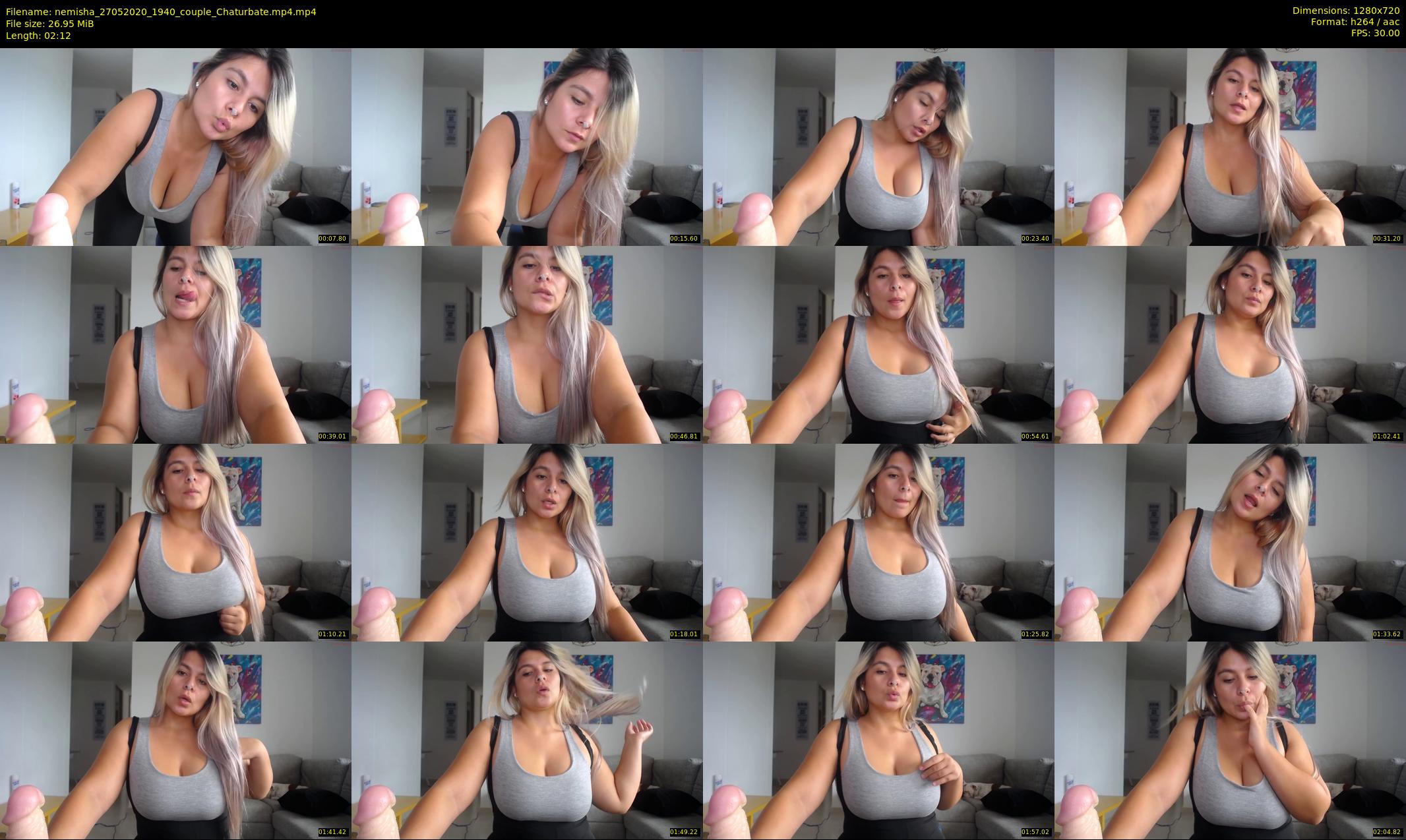nemisha — 3 minute Chaturbate female cam show recording, 720p, May 27, 2020