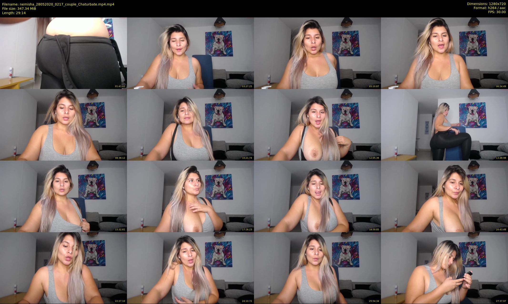 nemisha — 30 minute Chaturbate female cam show recording, 720p, May 28, 2020