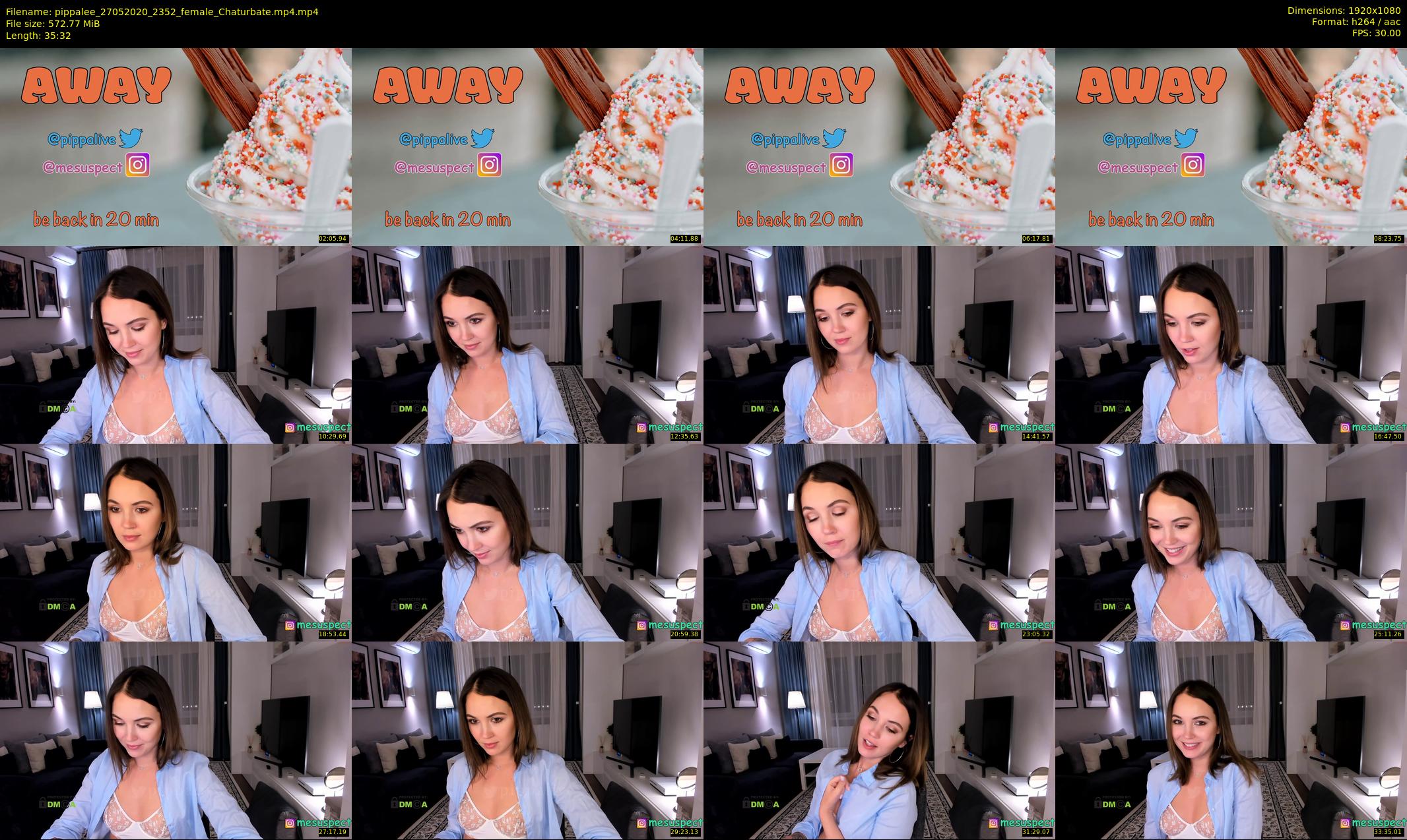 pippalee — 36 minute Chaturbate female cam show recording, 1080p, May 27, 2020