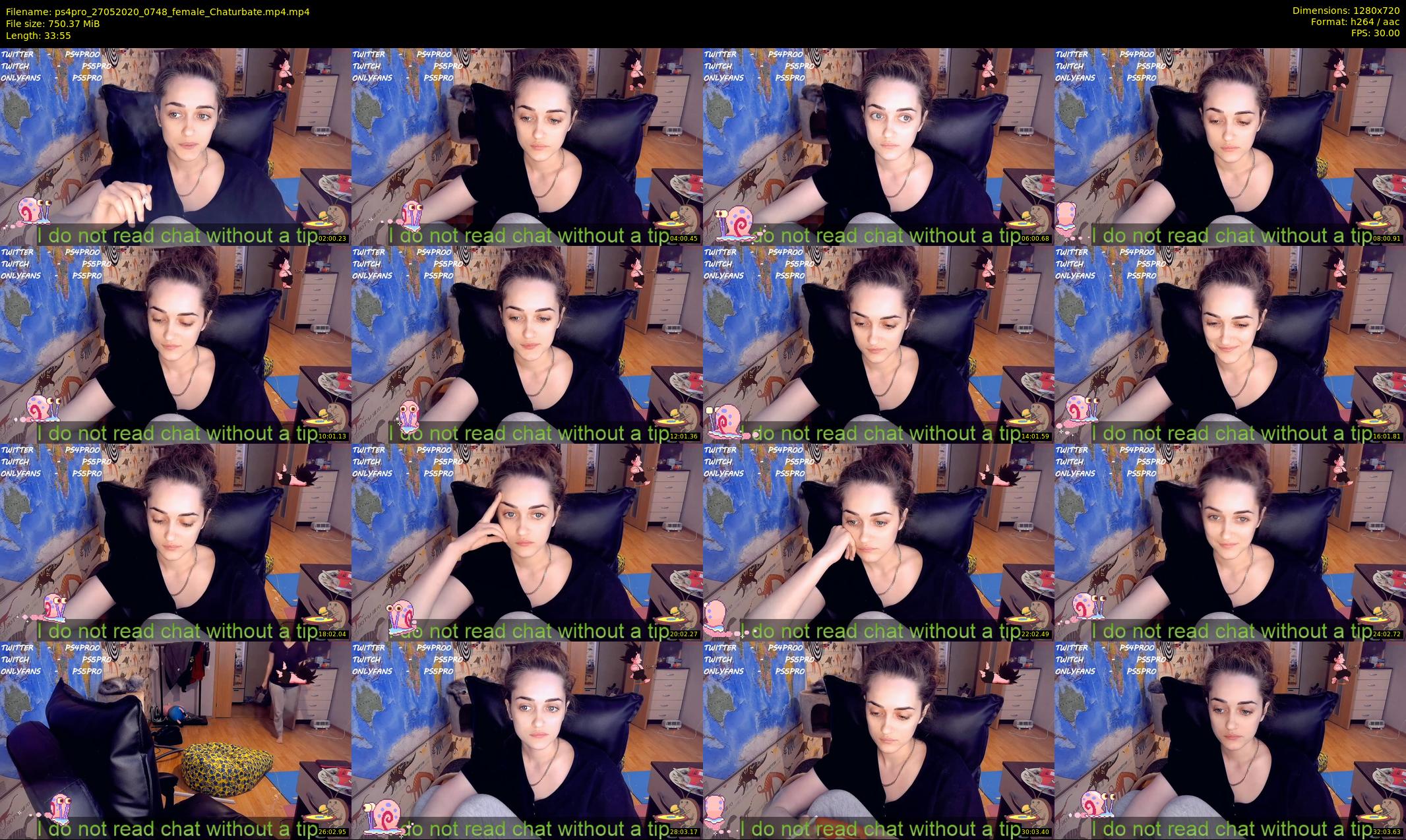ps4pro — 34 minute Chaturbate female cam show recording, 720p, May 27, 2020